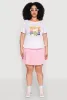 Plus Size Rib Knit No New Friends Graphic Tee sold by Rainbow