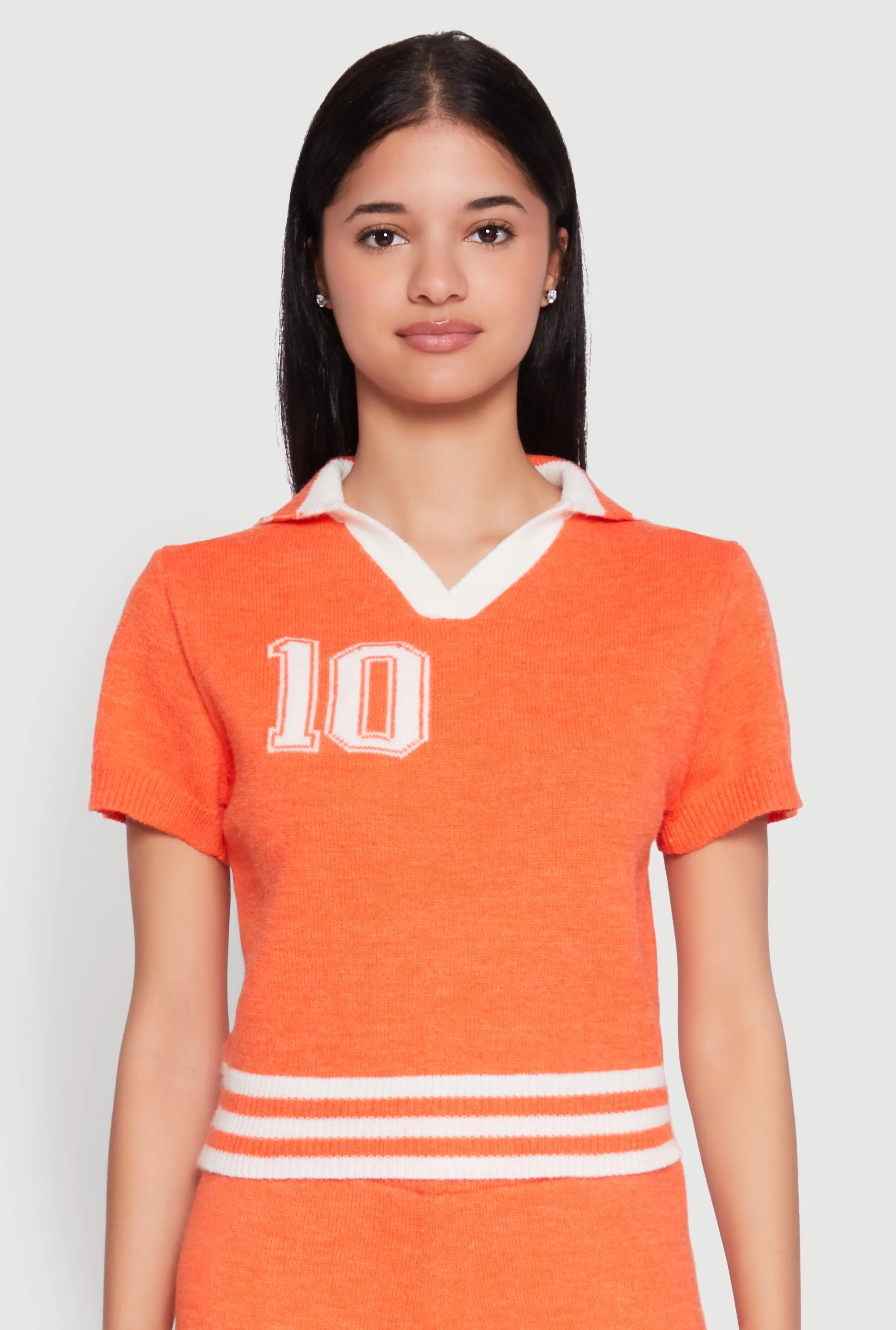 Daisy 10 Varsity Stripe Polo Shirt sold by Rainbow