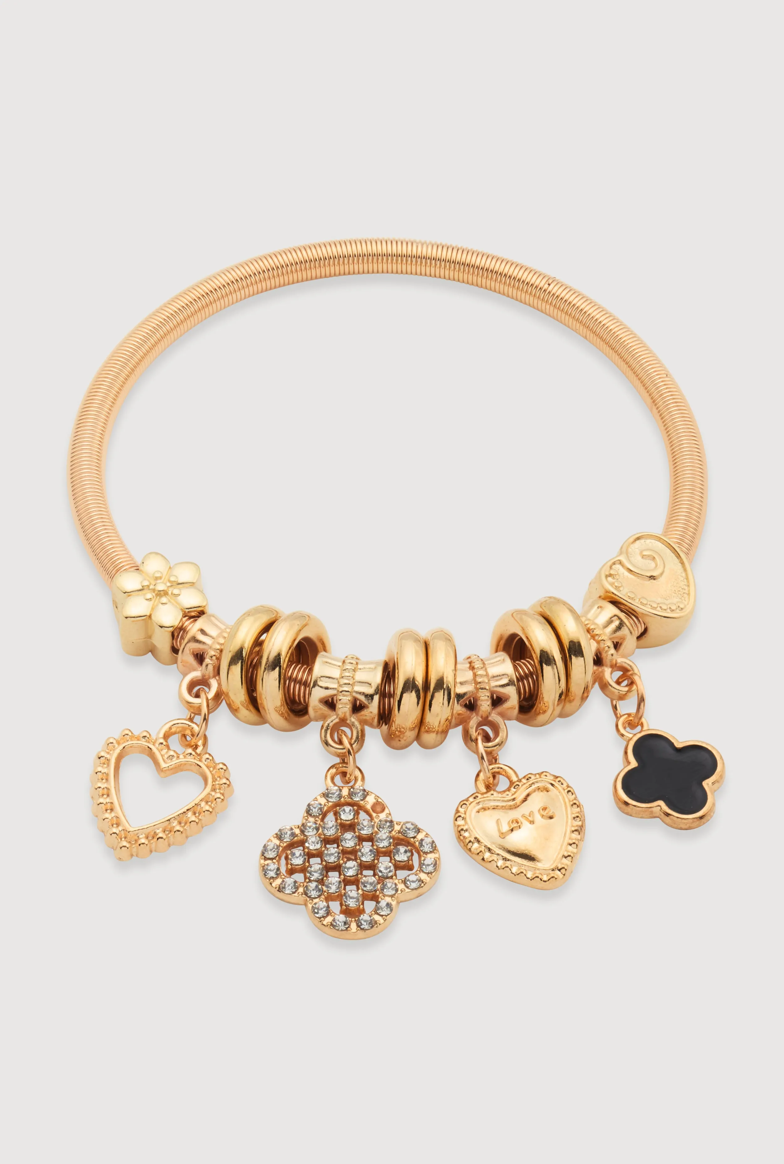 Clover Heart Charm Bracelet sold by Rainbow