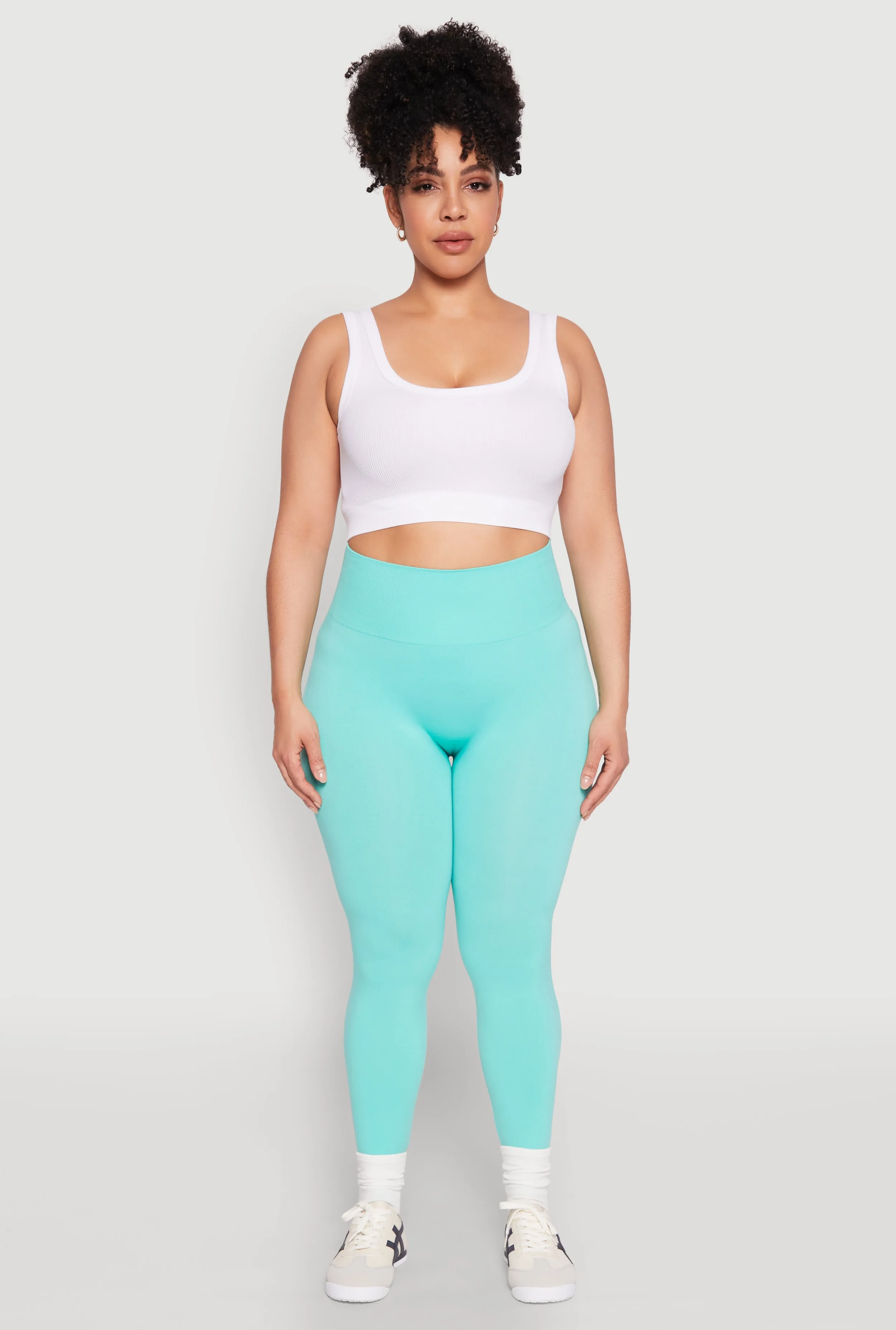 Plus Size High Waisted Seamless Leggings sold by Rainbow