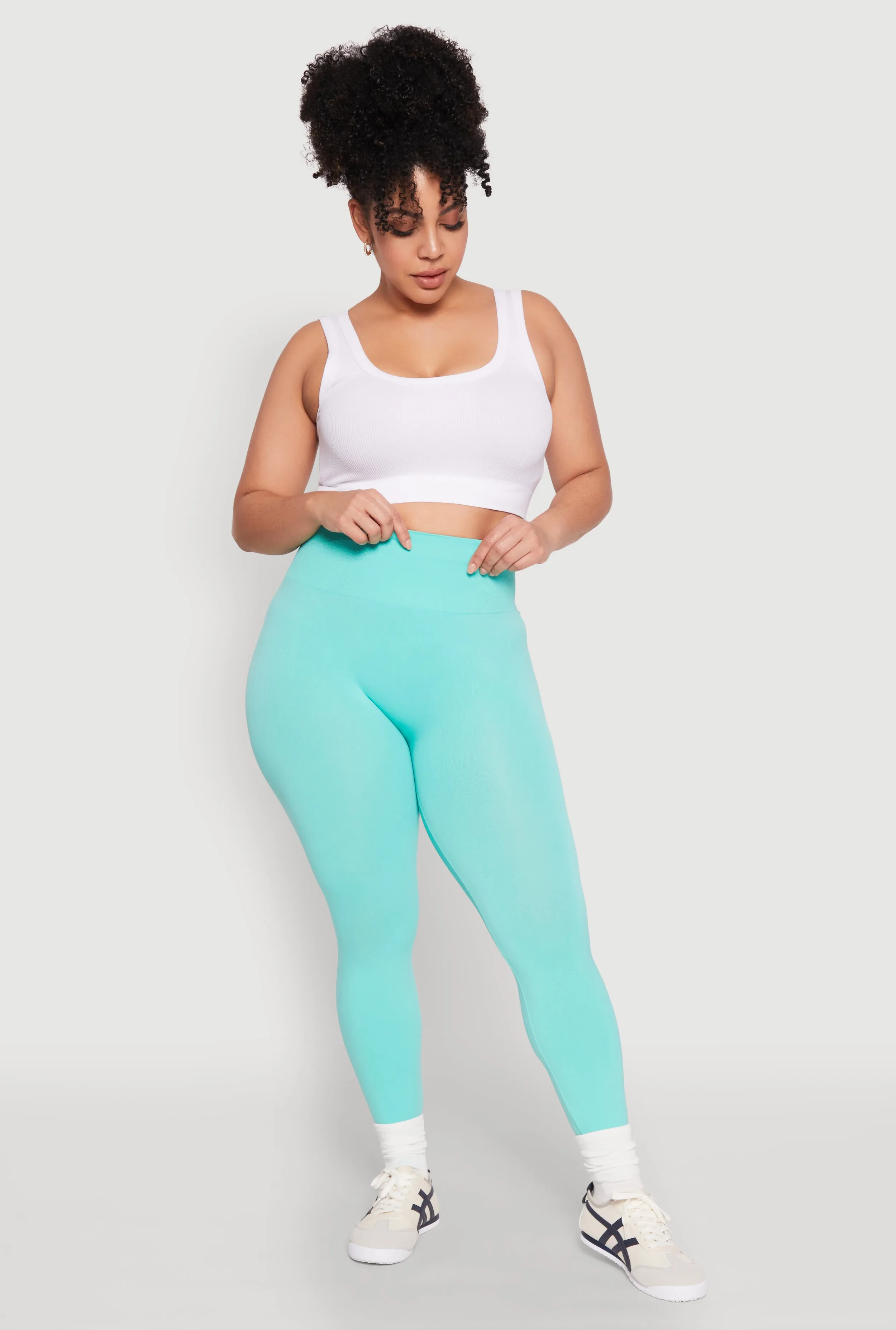 Plus Size High Waisted Seamless Leggings sold by Rainbow product image thumbnail 2
