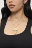 Cubic Zirconia Cross Chain Necklace and Stud Earrings sold by Rainbow