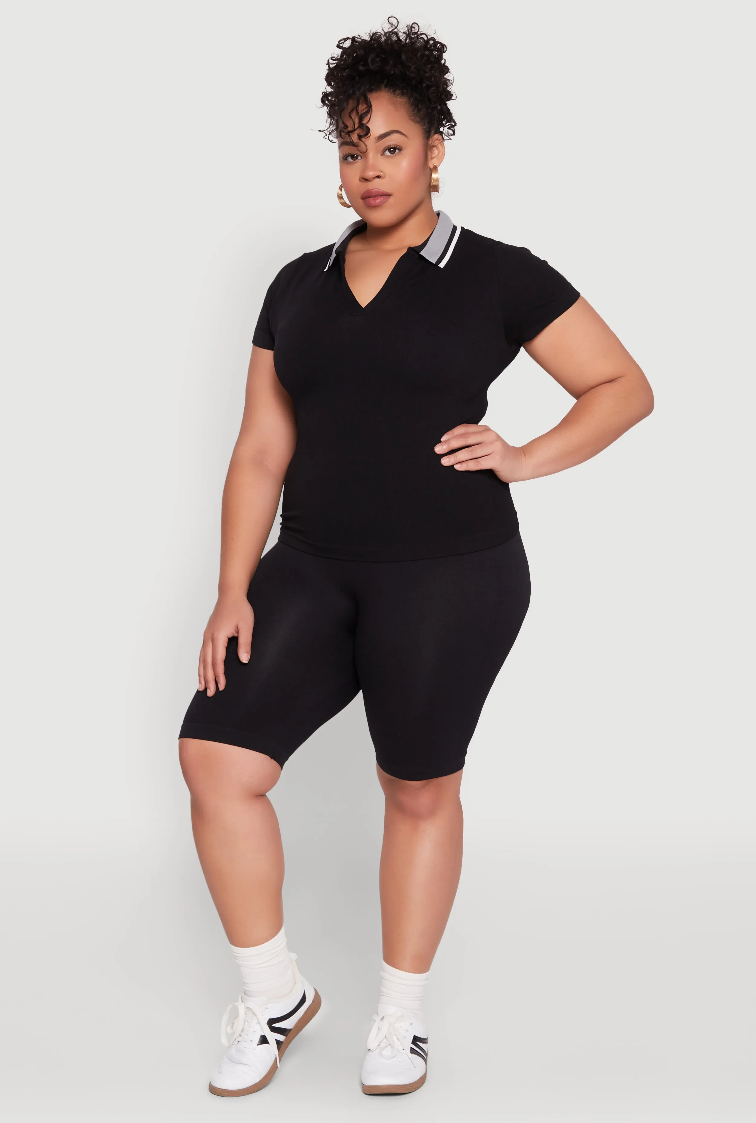 Plus Size High Waisted Biker Shorts sold by Rainbow