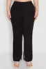 Plus Size Contrast Trim Slit Hem High Waist Pants sold by Rainbow