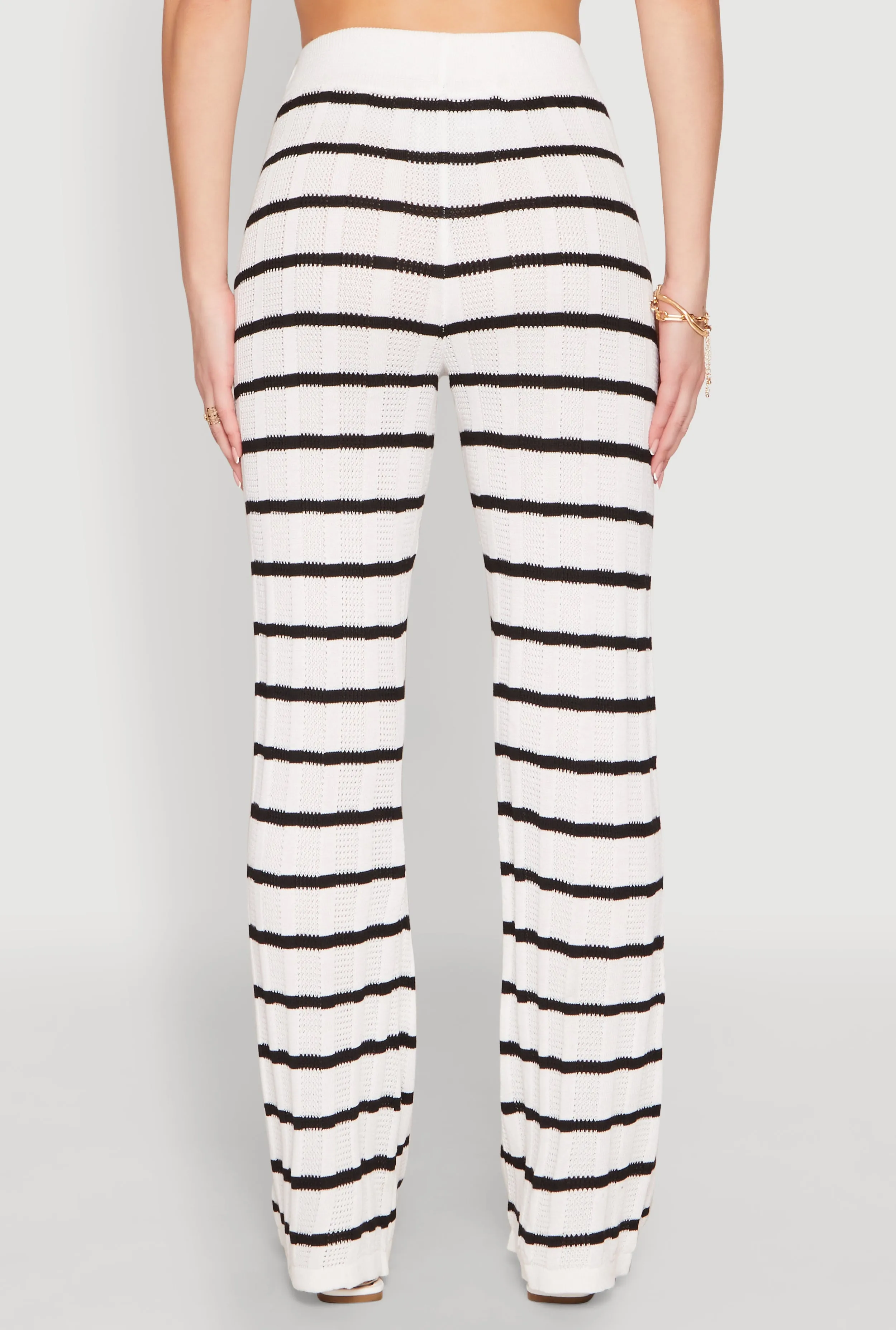 High Waisted Striped Crochet Pants sold by Rainbow product image thumbnail 5