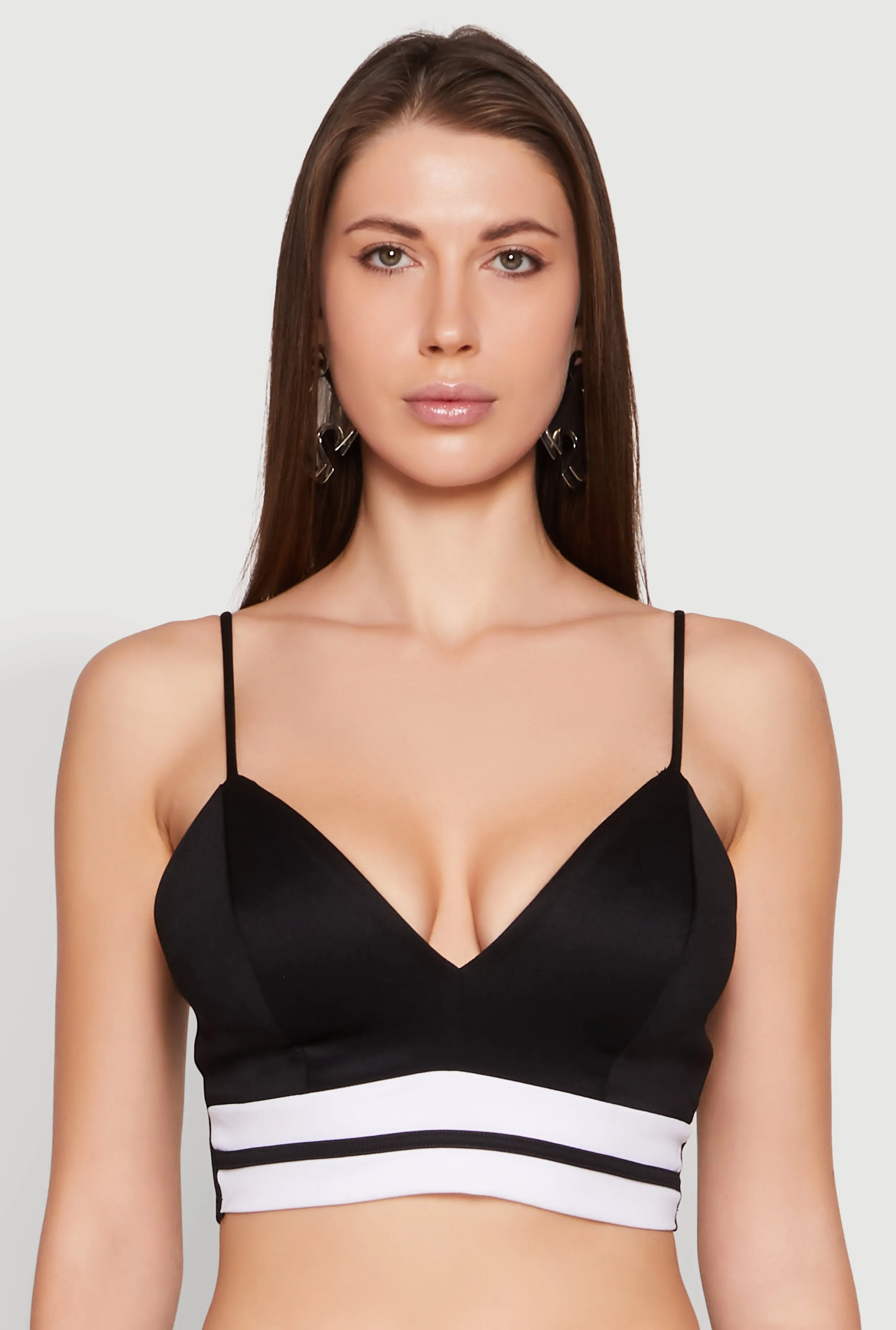 Varsity Stripe Detail Bralette sold by Rainbow