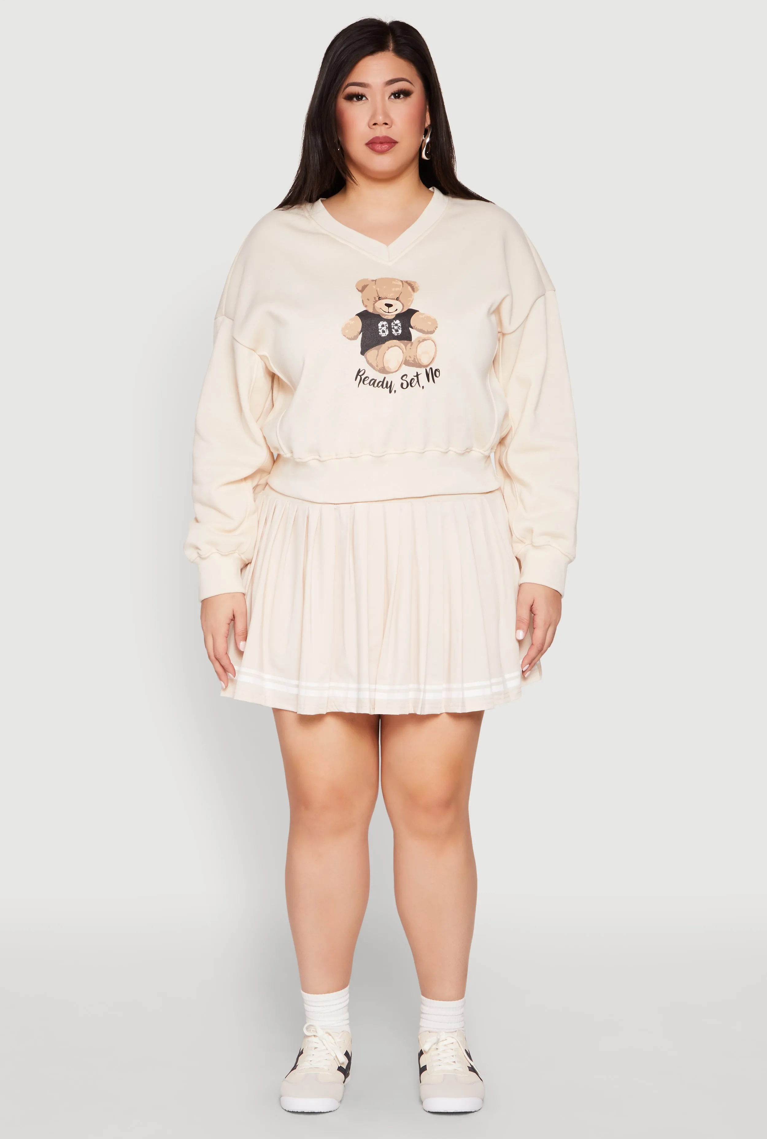 Plus Size V Neck Graphic Sweatshirt sold by Rainbow product image thumbnail 2