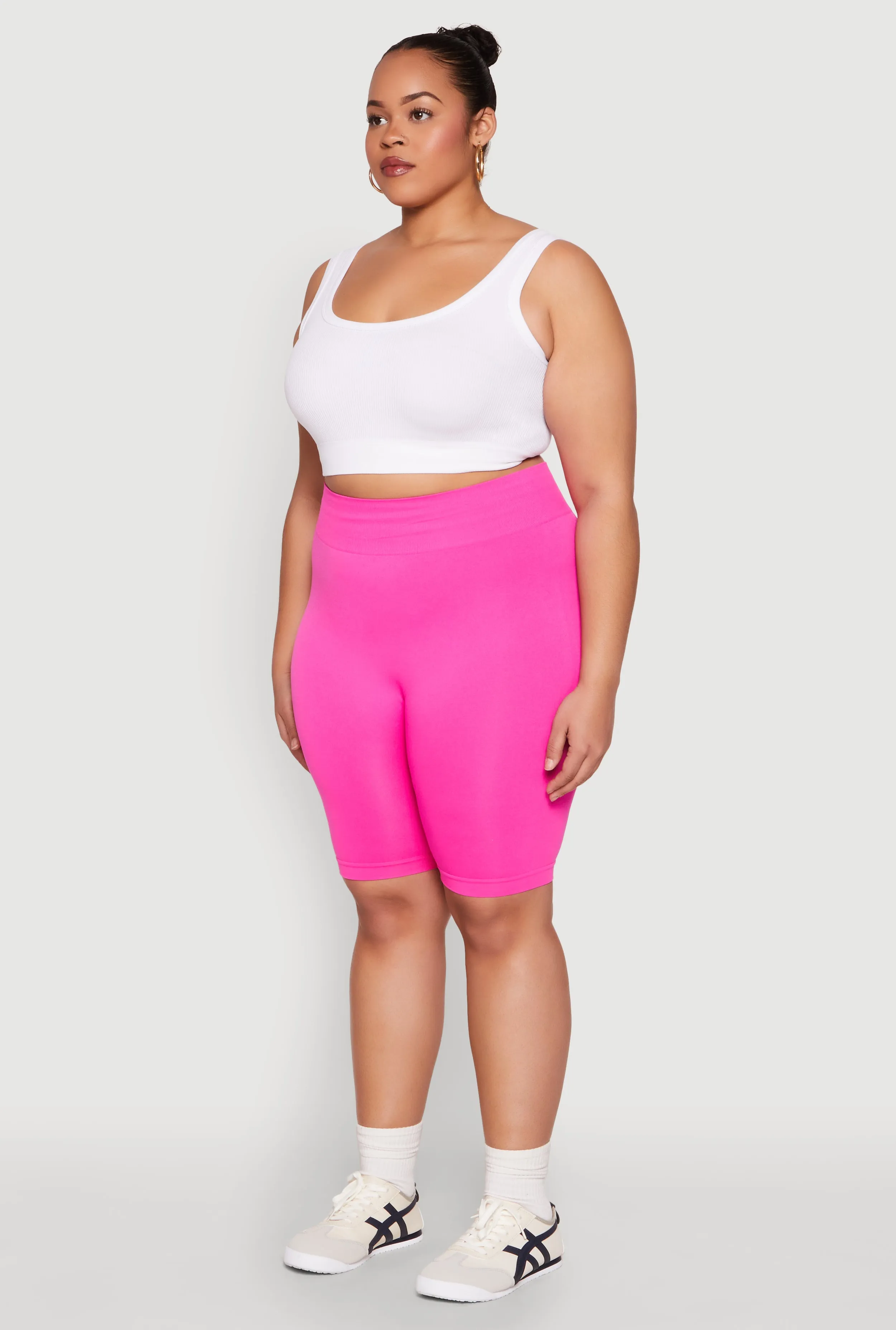 Plus Size High Waist Seamless Biker Shorts sold by Rainbow product image thumbnail 3