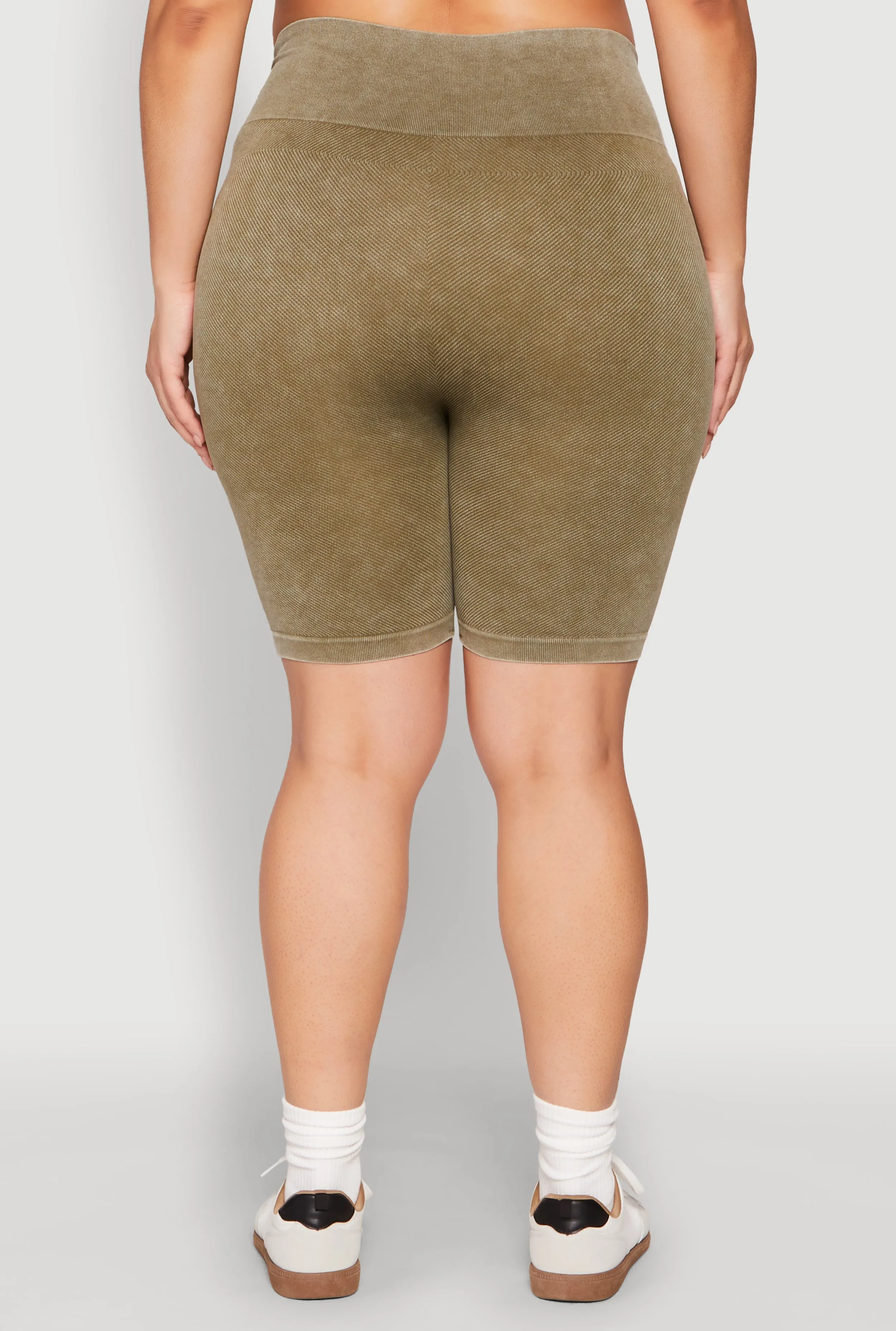 Plus Size Mineral Wash Biker Shorts sold by Rainbow product image thumbnail 5