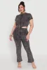 Plus Size Mineral Wash Boot Cut Pants sold by Rainbow