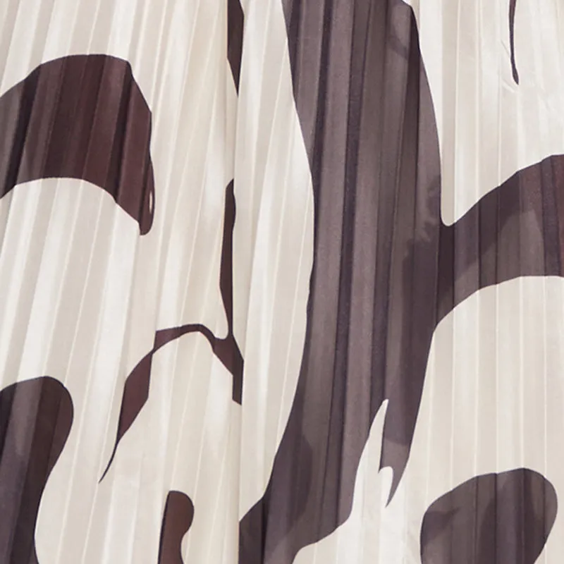 Abstract Print Plisse Maxi Skirt sold by Rainbow product image thumbnail 4