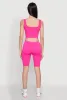 Seamless Square Neck Crop Top and Biker Shorts sold by Rainbow