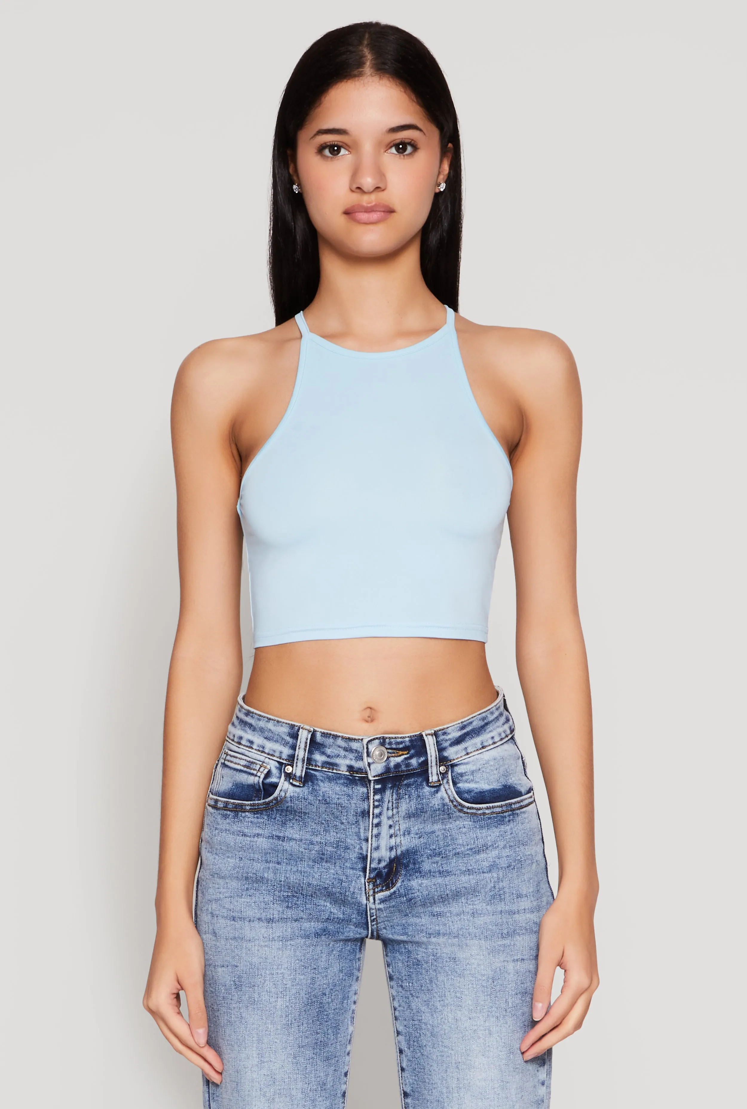 Daisy High Neck Cropped Tank Top sold by Rainbow product image thumbnail 2