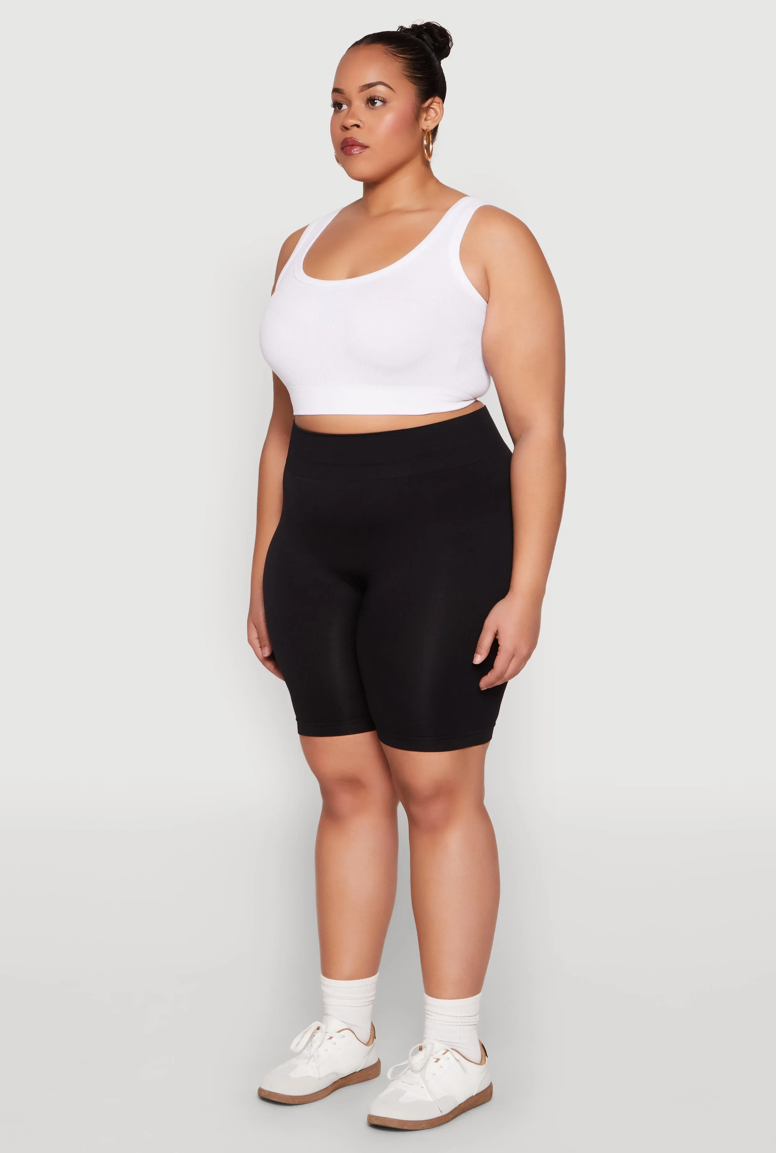 Plus Size High Waist Seamless Biker Shorts sold by Rainbow product image thumbnail 3
