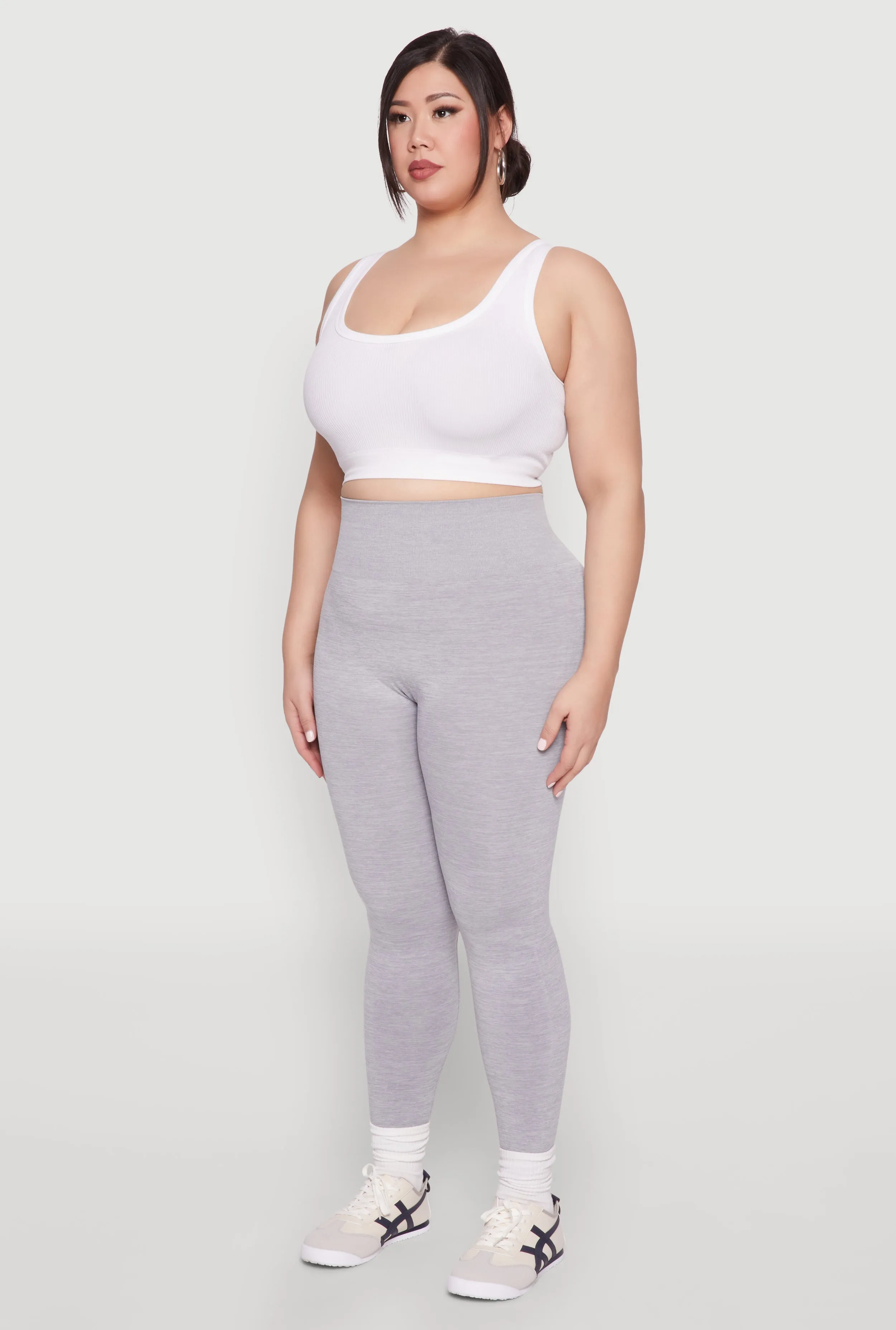 Plus Size High Waisted Seamless Leggings sold by Rainbow product image thumbnail 3