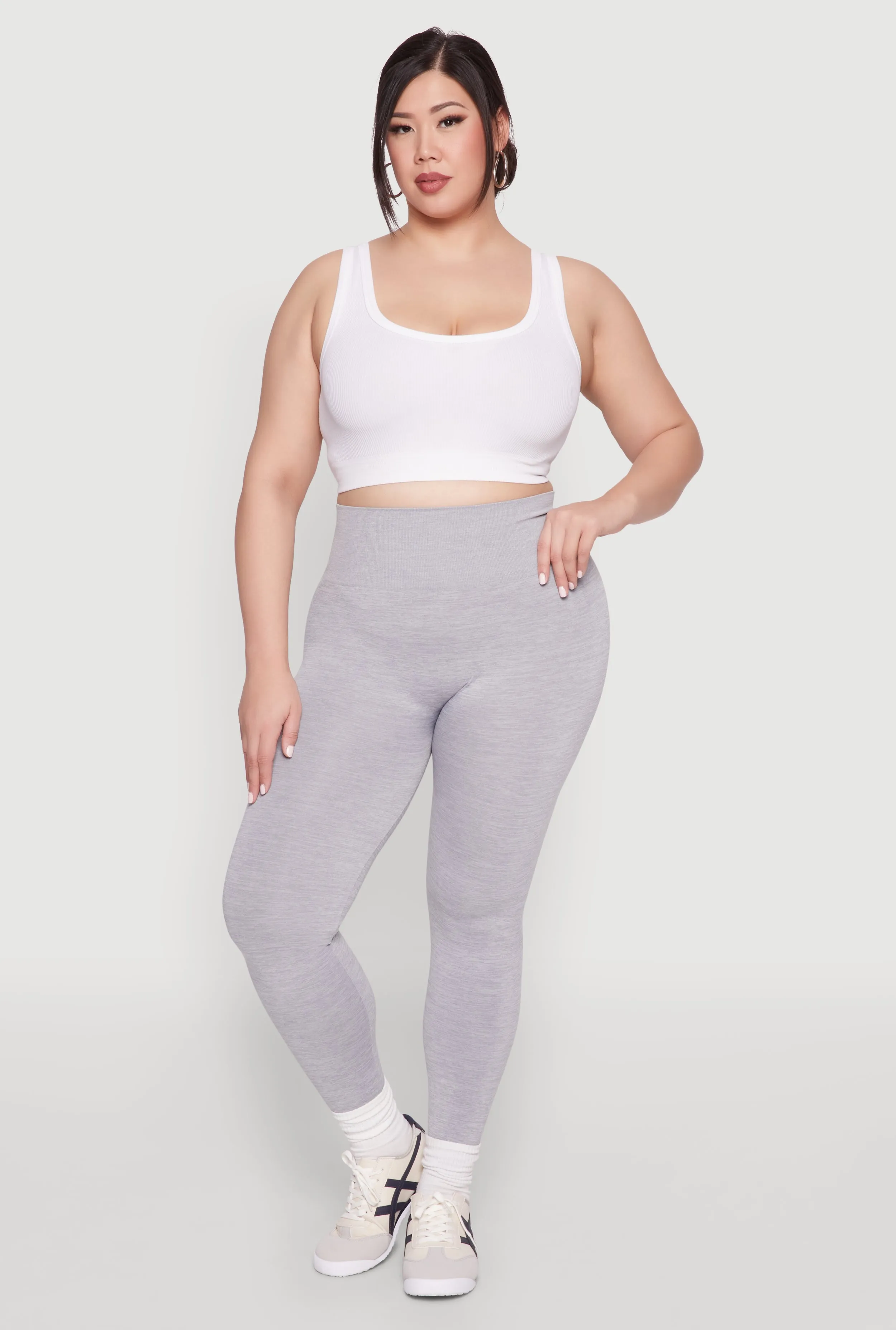 Plus Size High Waisted Seamless Leggings sold by Rainbow