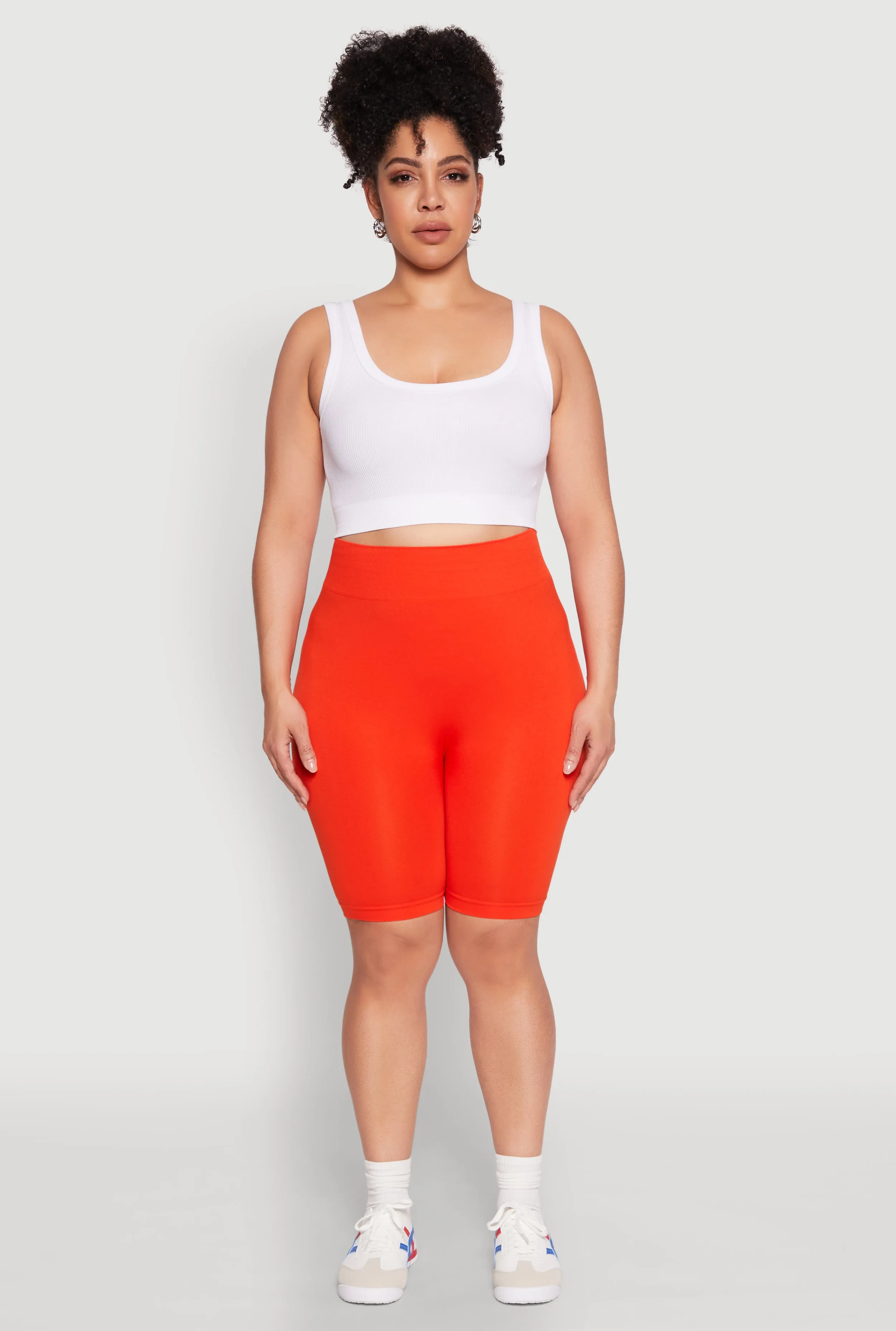 Plus Size High Waist Seamless Biker Shorts sold by Rainbow product image thumbnail 2