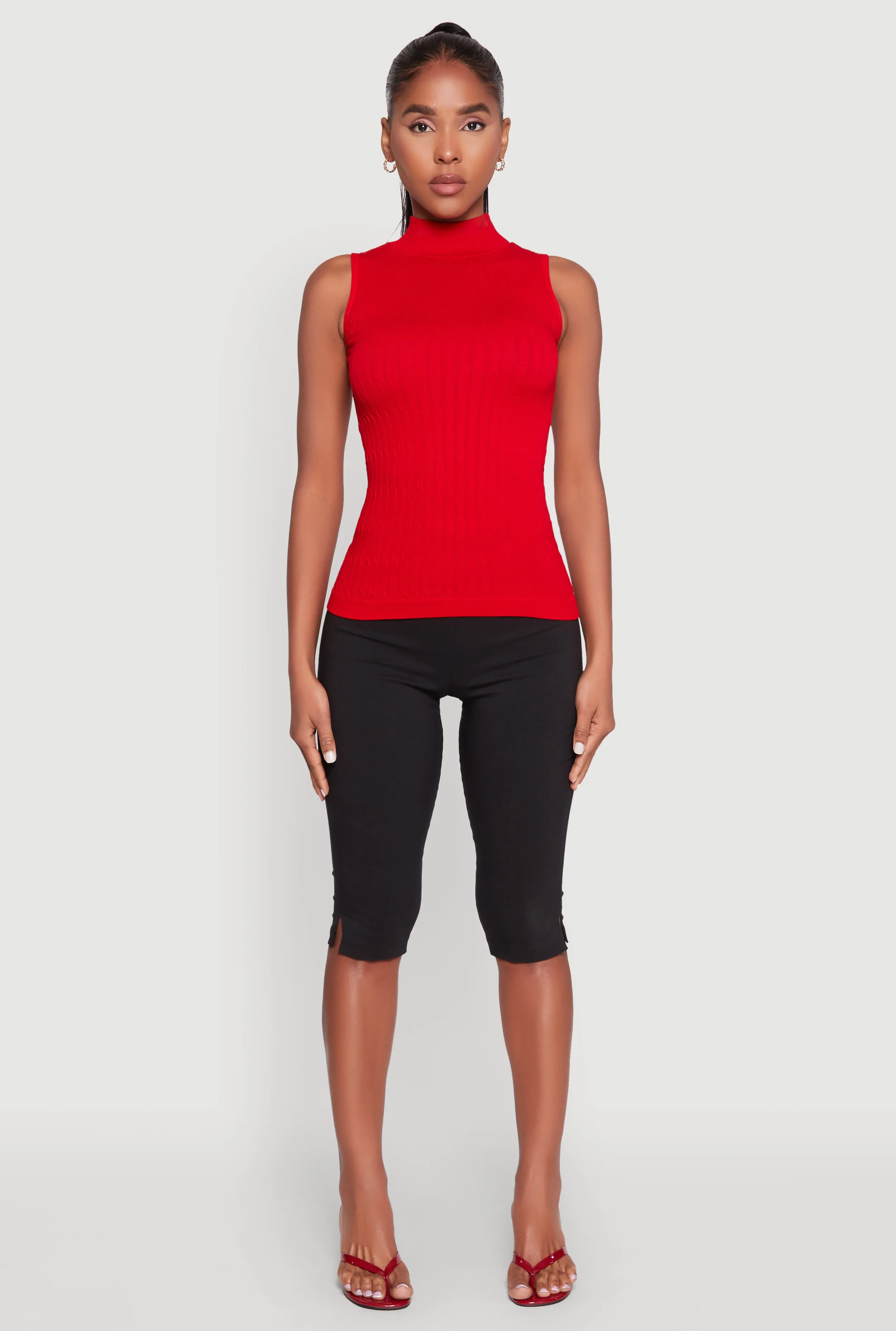 Seamless Mock Neck Tank Top sold by Rainbow product image thumbnail 2