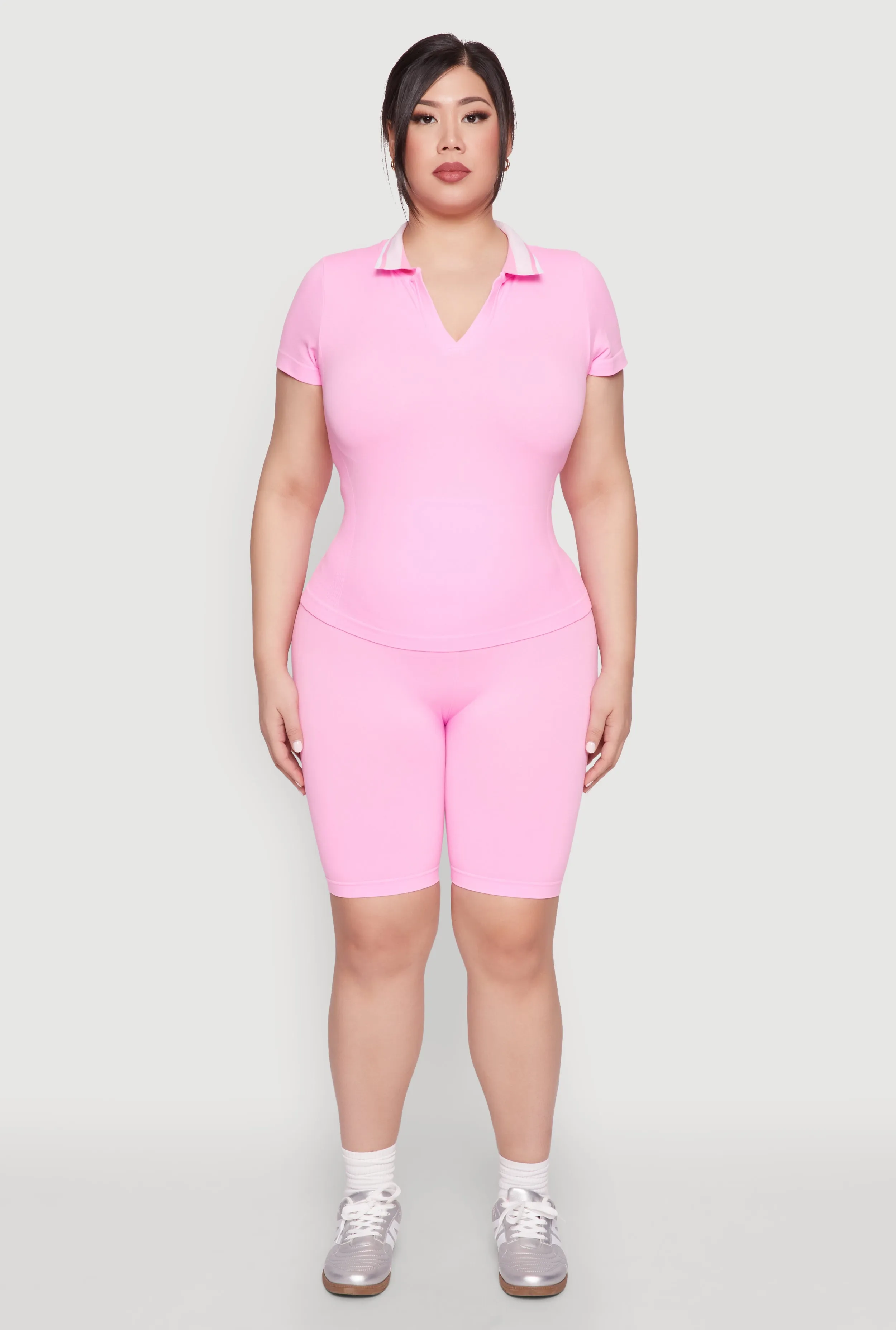 Plus Size High Waisted Biker Shorts sold by Rainbow