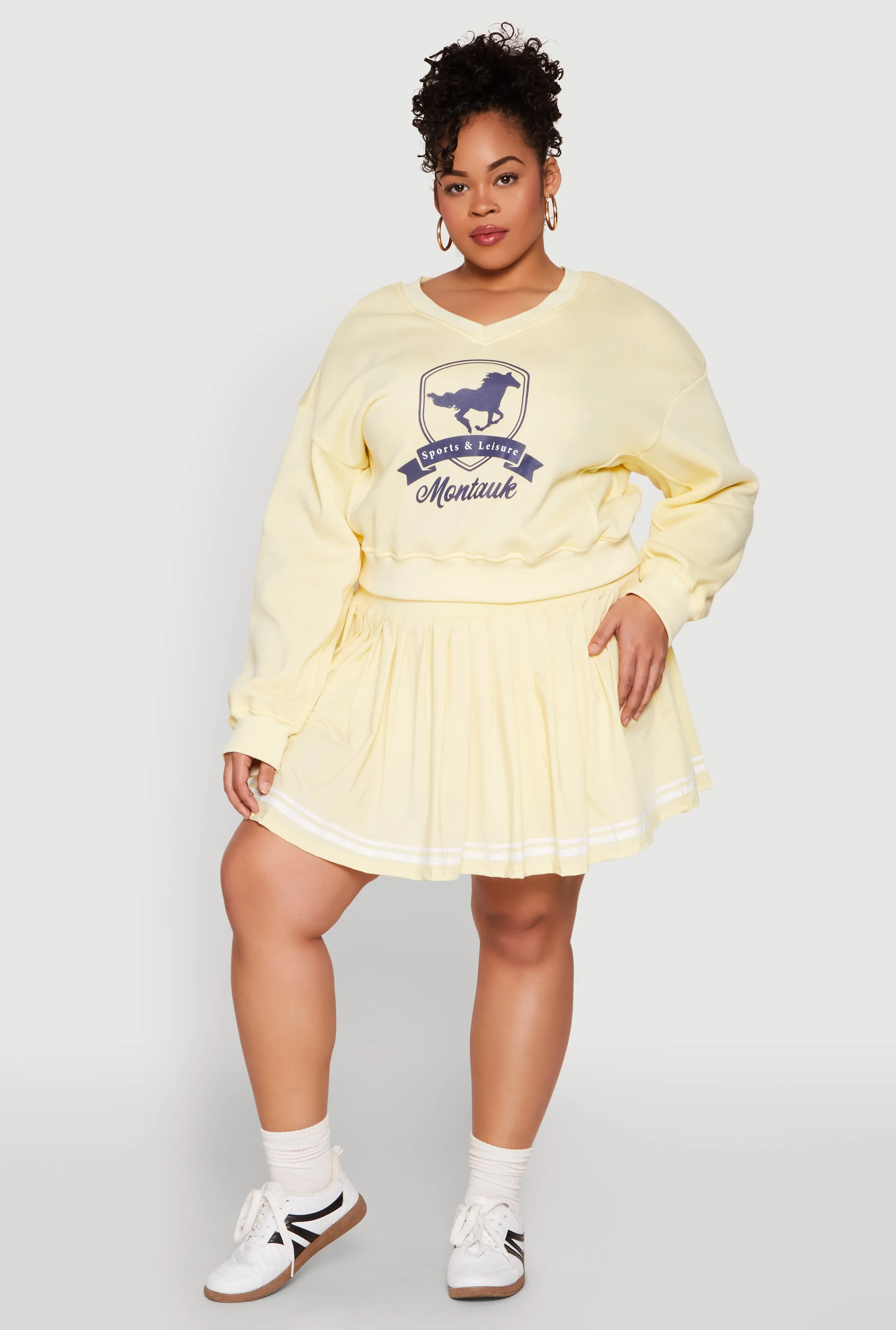 Plus Size Varsity Stripe Detail Tennis Skort sold by Rainbow product image thumbnail 2