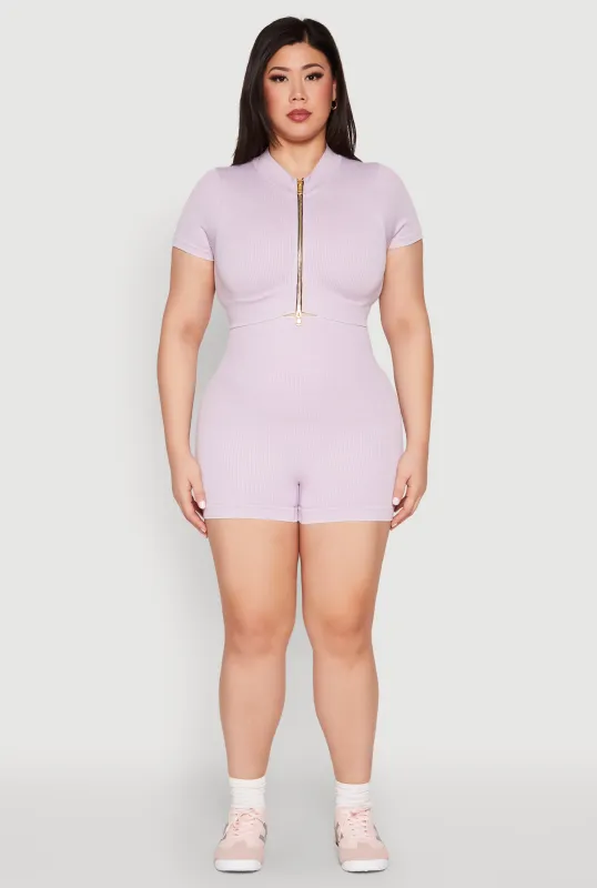 Plus Size Daisy Mineral Wash Seamless Bike Shorts sold by Rainbow