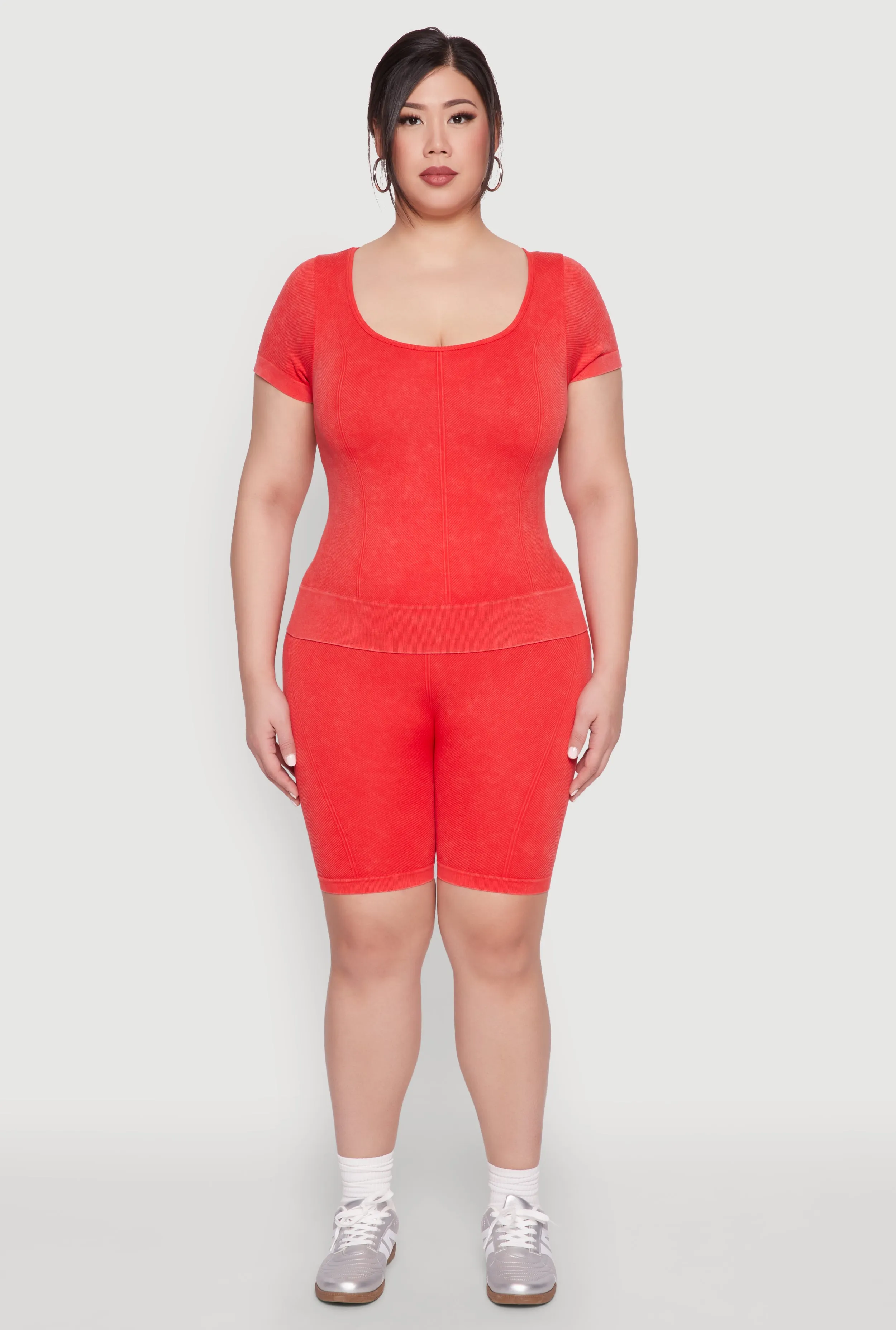 Plus Size Mineral Wash Scoop Neck Tee sold by Rainbow product image thumbnail 2