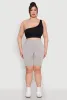 Plus Size High Waist Seamless Biker Shorts sold by Rainbow