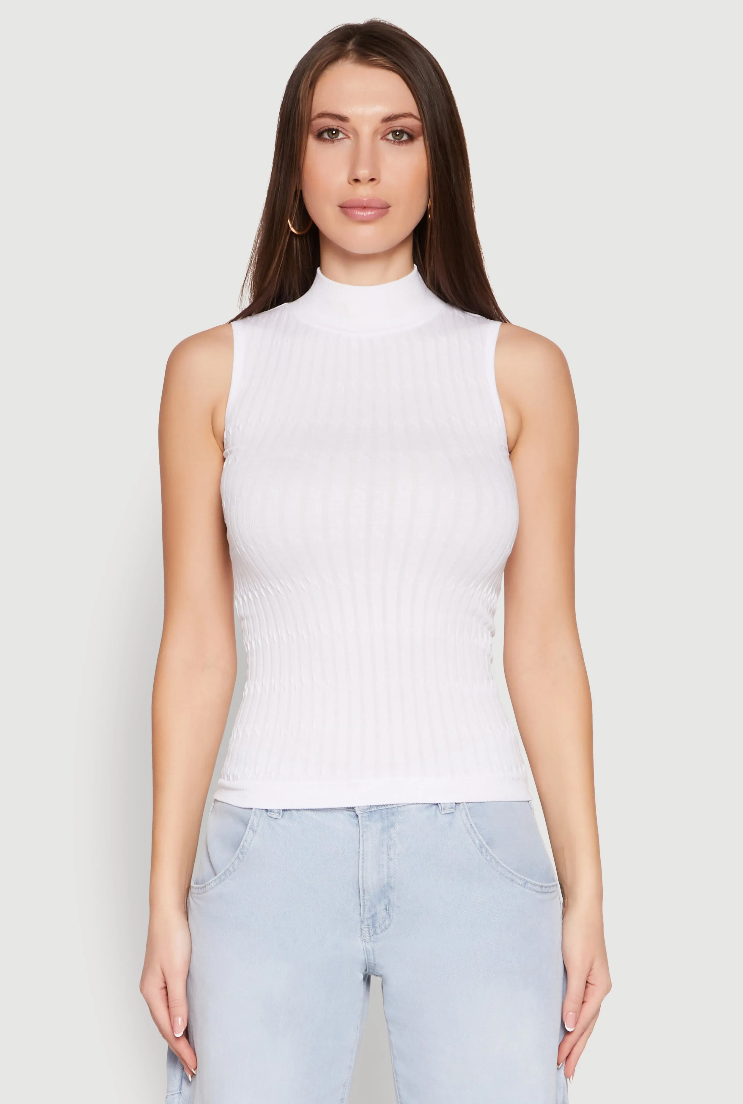 Seamless Mock Neck Tank Top sold by Rainbow product image thumbnail 2
