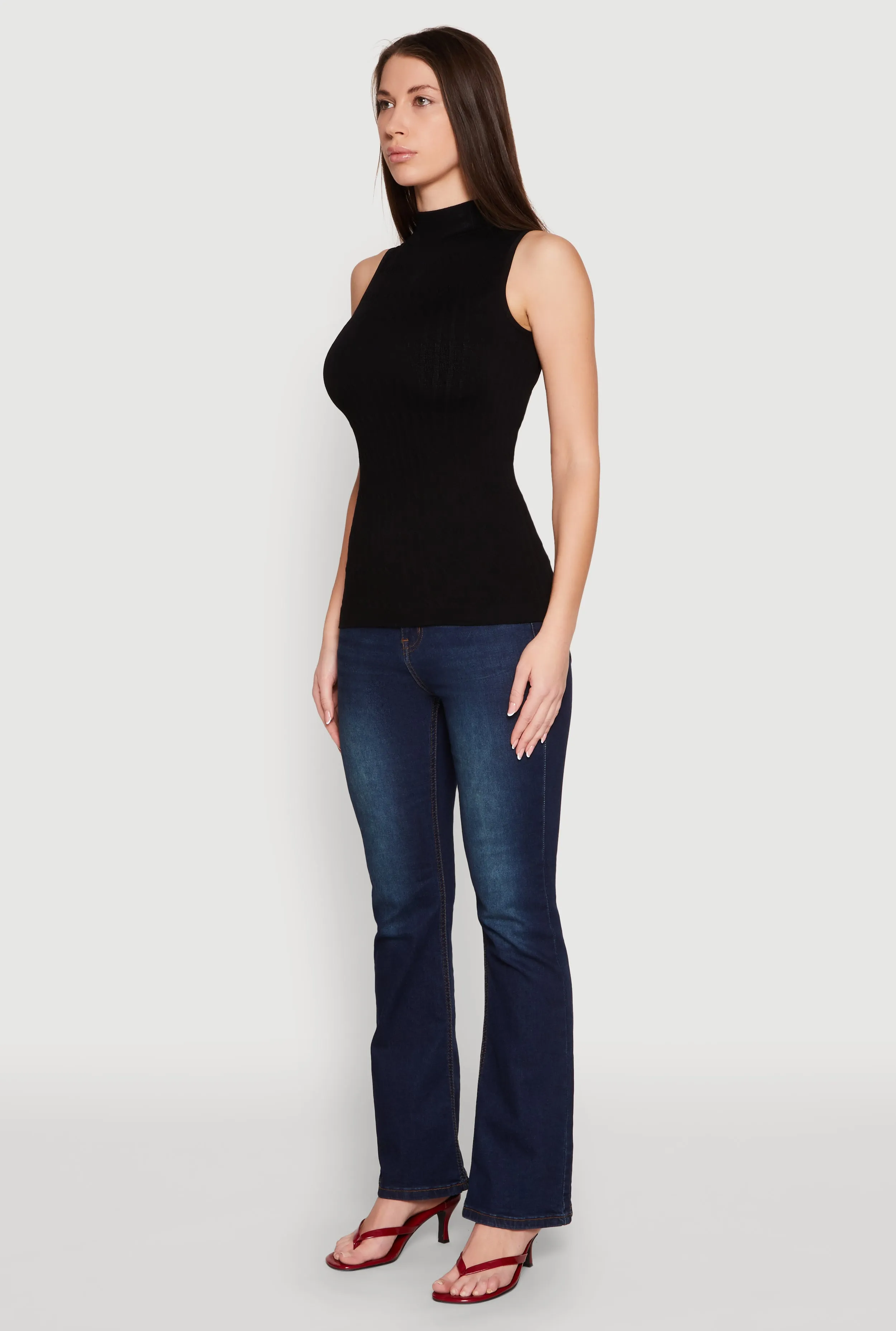 Seamless Mock Neck Tank Top sold by Rainbow product image thumbnail 5