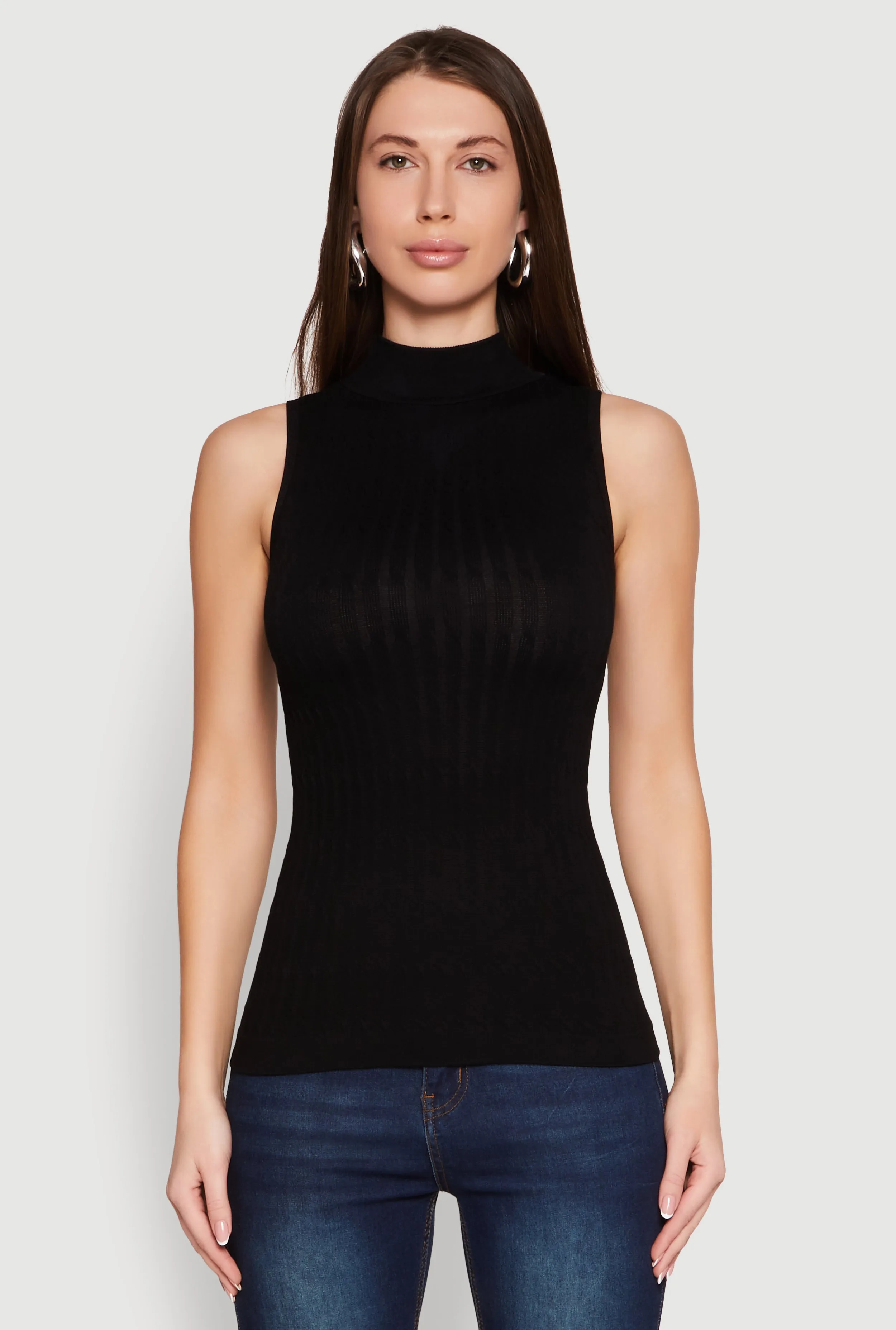 Seamless Mock Neck Tank Top sold by Rainbow product image thumbnail 2