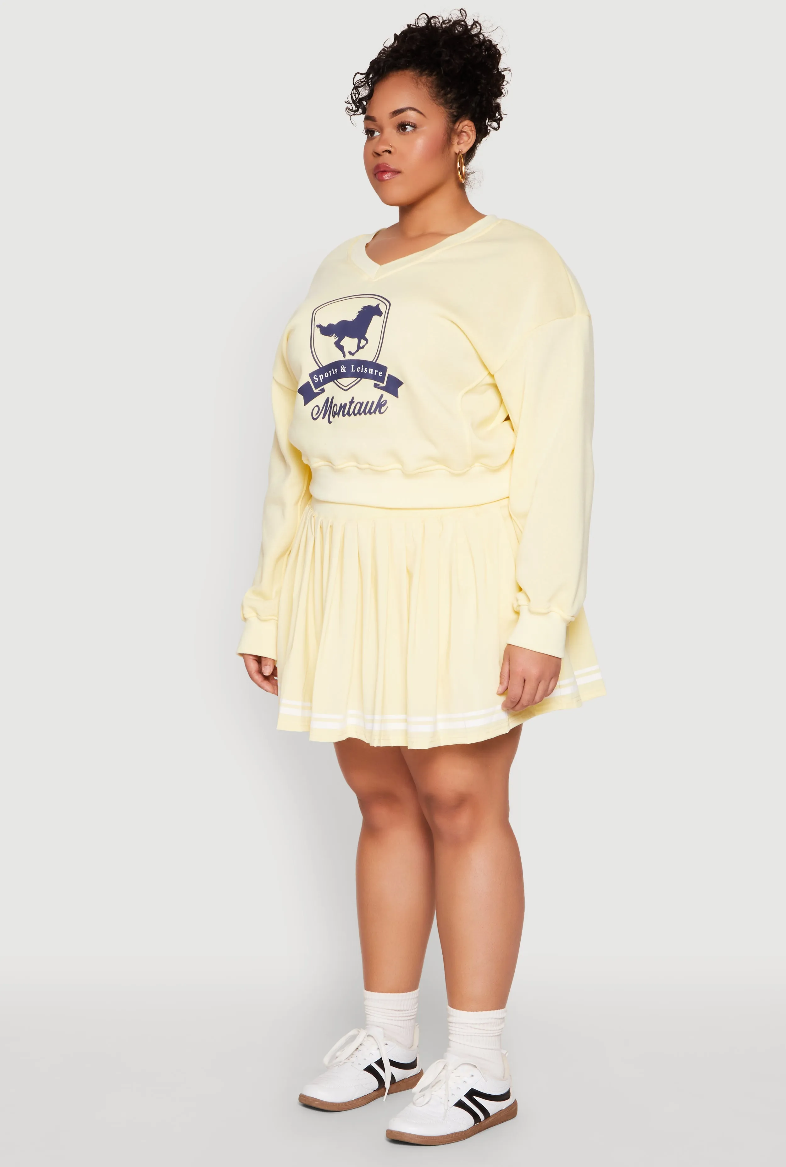 Plus Size V Neck Graphic Sweatshirt sold by Rainbow product image thumbnail 5