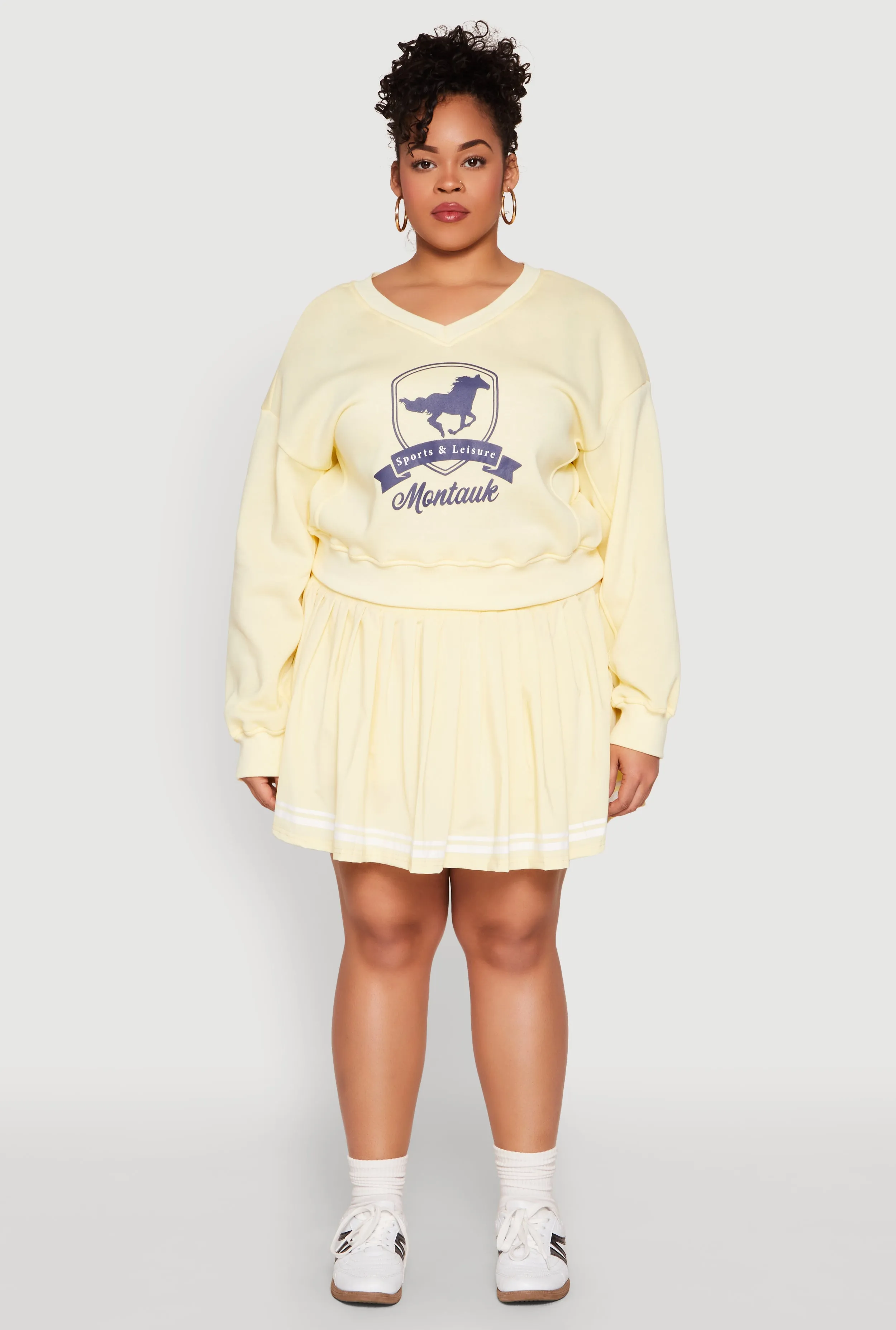 Plus Size V Neck Graphic Sweatshirt sold by Rainbow product image thumbnail 2
