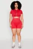 Plus Size Daisy Mineral Wash Seamless Zip Front Top sold by Rainbow