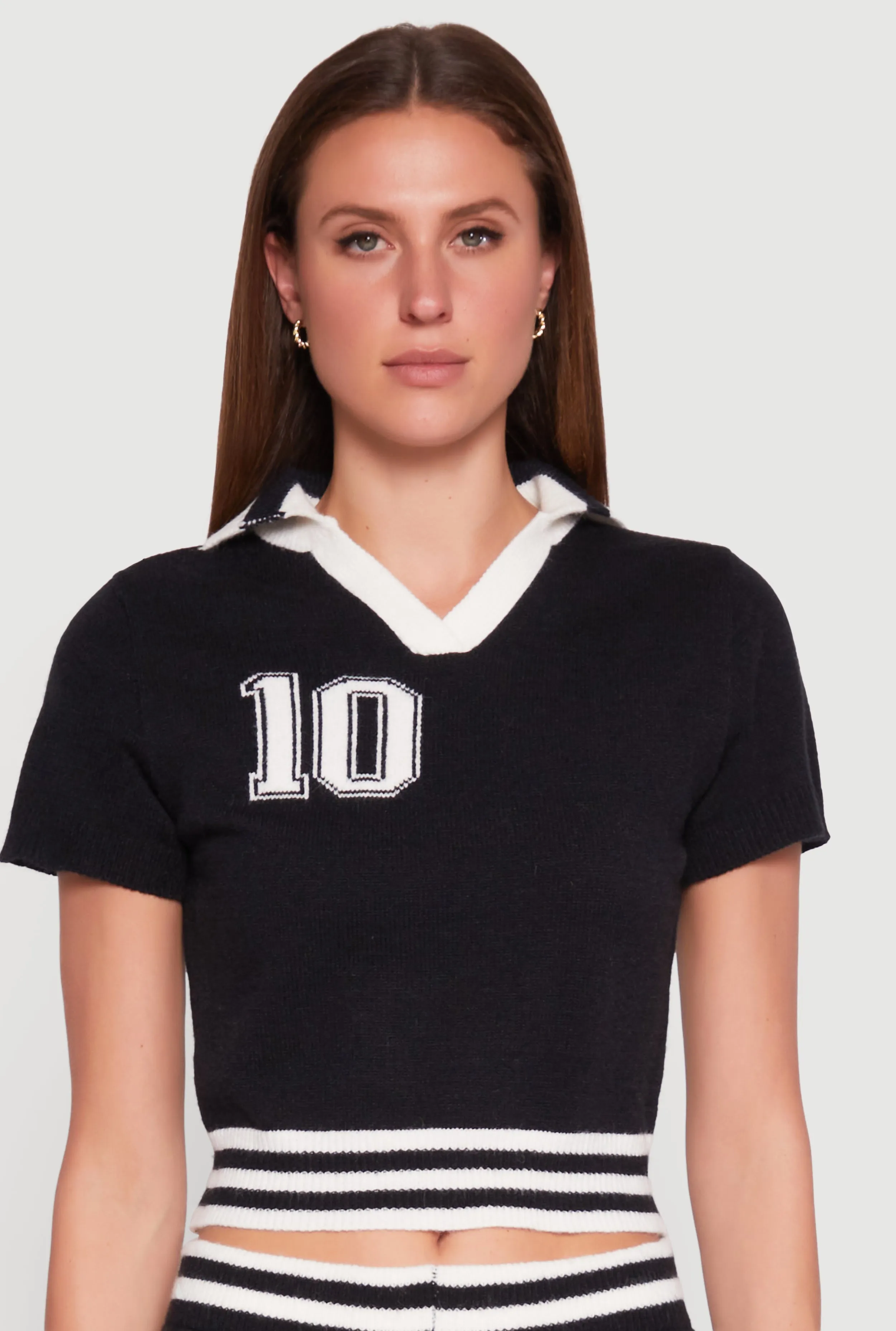 Daisy 10 Varsity Stripe Polo Shirt sold by Rainbow