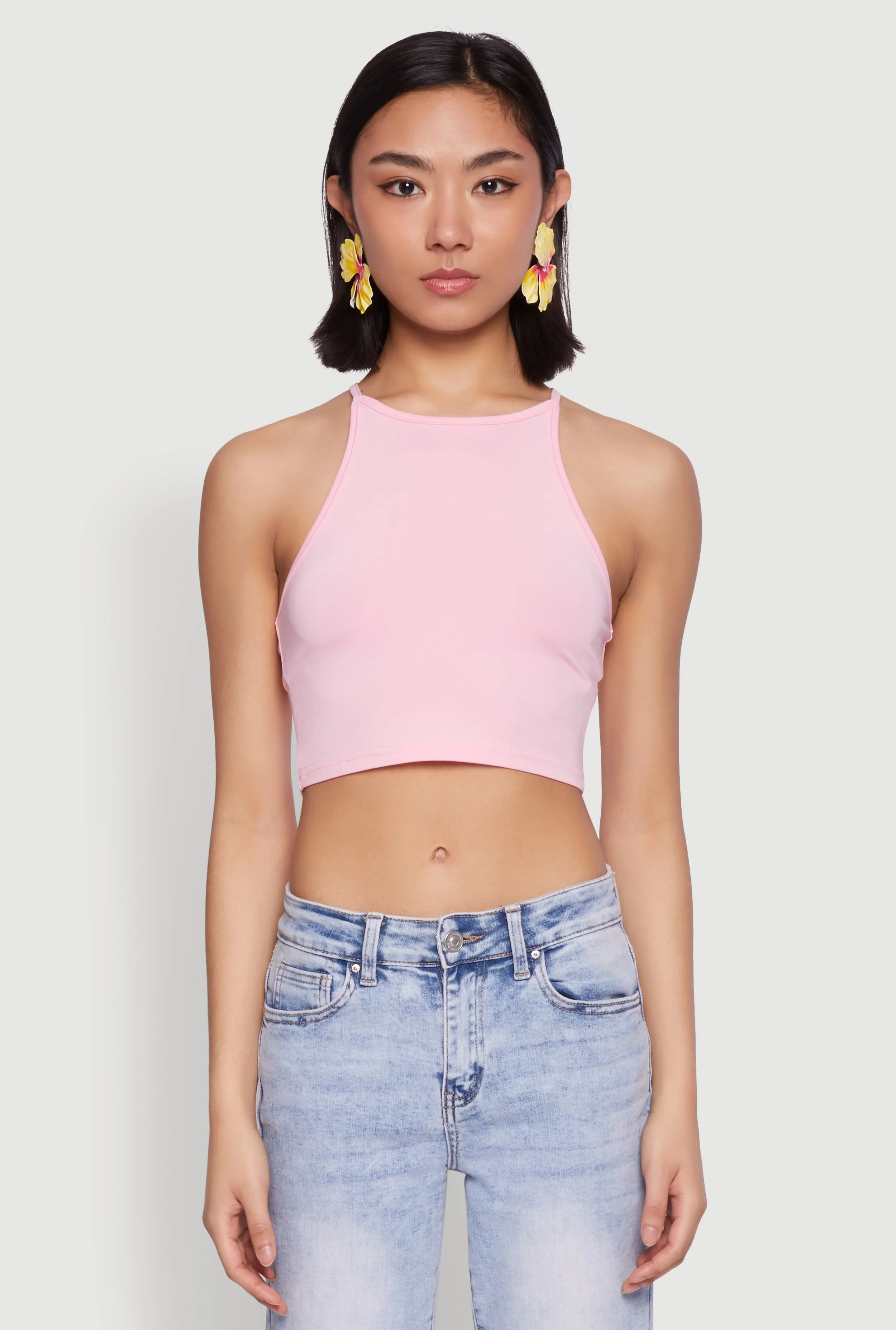 Daisy High Neck Cropped Tank Top sold by Rainbow product image thumbnail 2