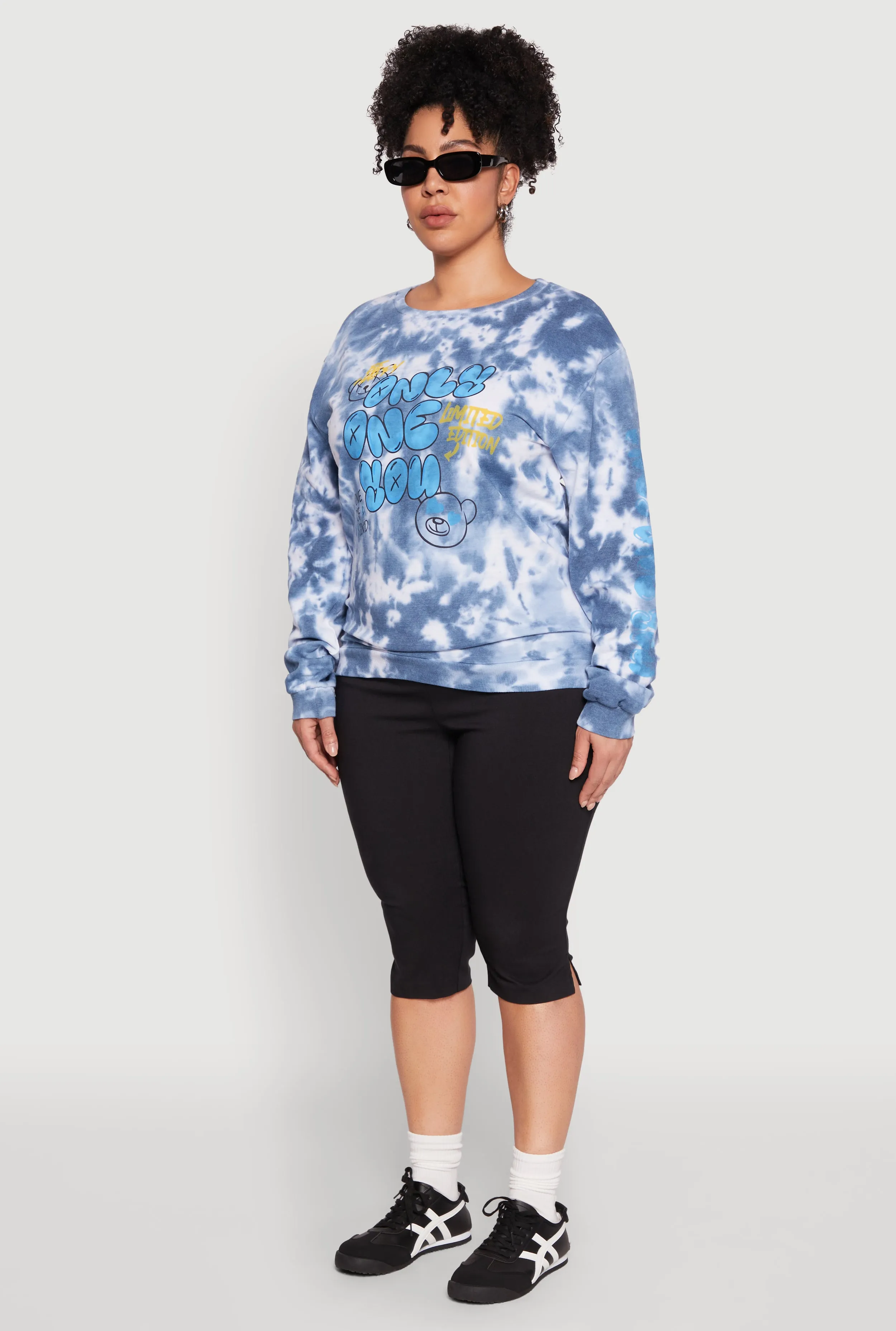 Plus Size Mineral Wash Only One You Graphic Sweatshirt sold by Rainbow product image thumbnail 5