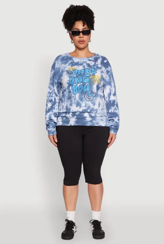 Plus Size Mineral Wash Only One You Graphic Sweatshirt sold by Rainbow