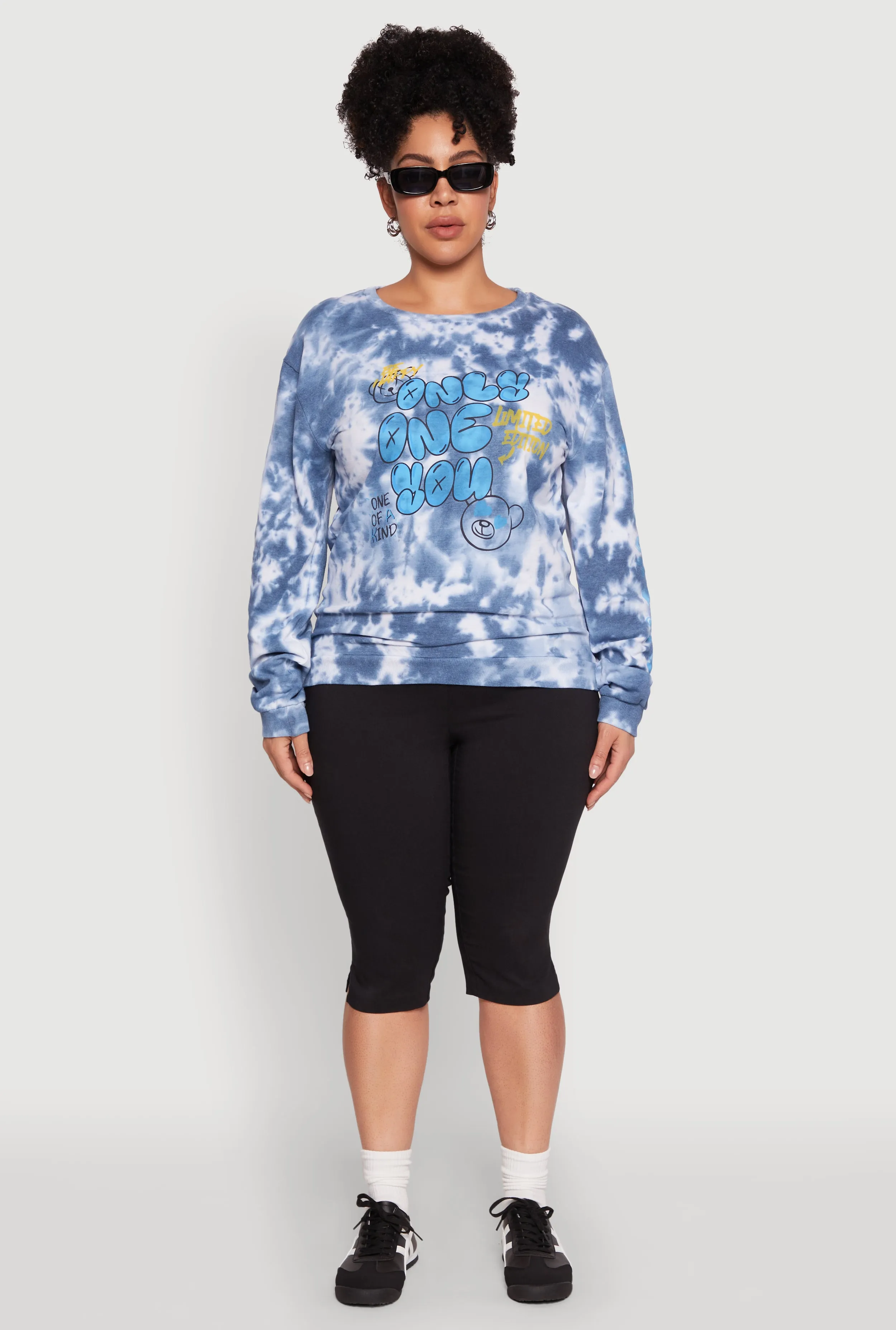 Plus Size Mineral Wash Only One You Graphic Sweatshirt sold by Rainbow