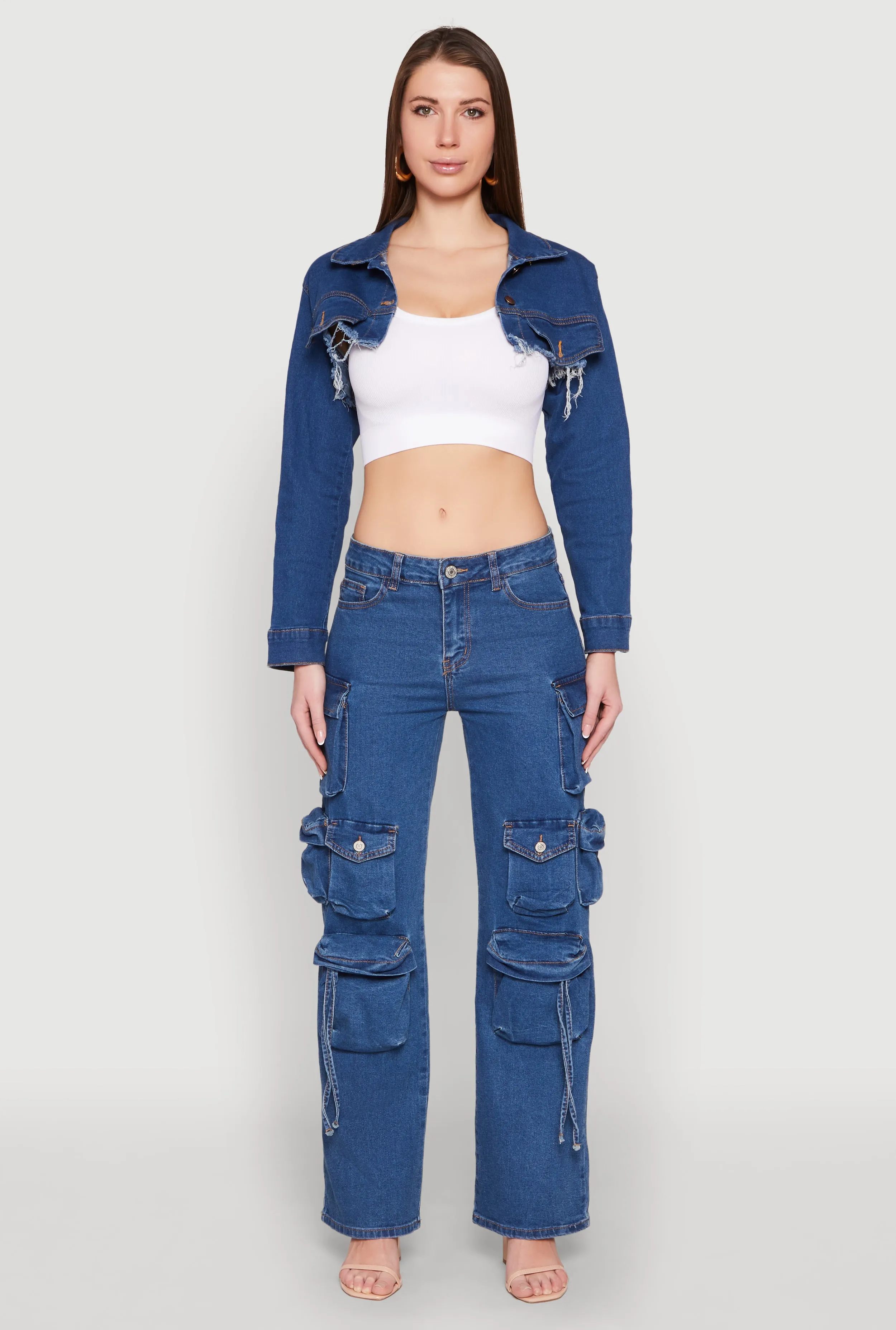 Daisy Denim Frayed Bolero Jacket sold by Rainbow product image thumbnail 2