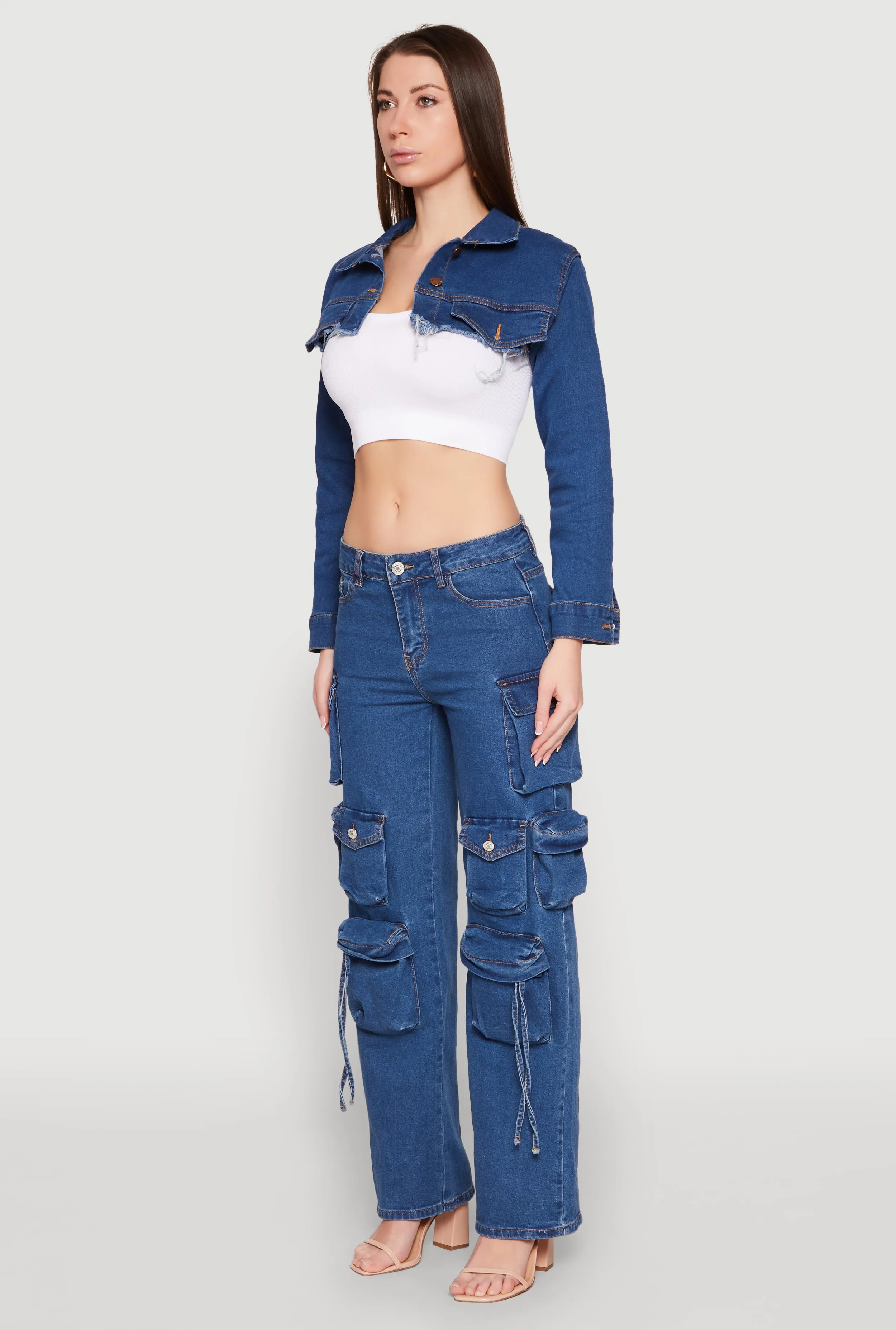 Daisy Denim Frayed Bolero Jacket sold by Rainbow product image thumbnail 5