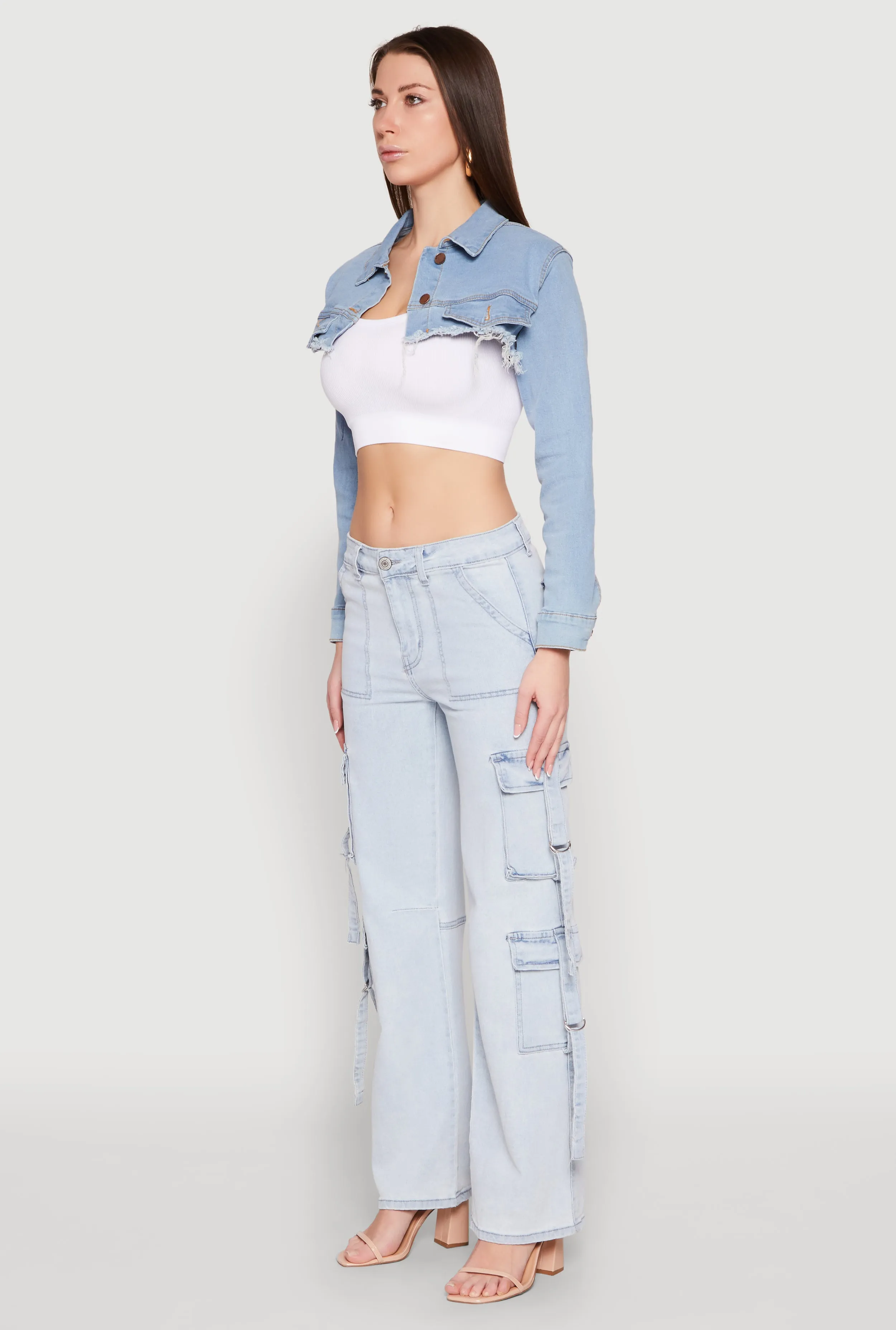 Daisy Denim Frayed Bolero Jacket sold by Rainbow product image thumbnail 5