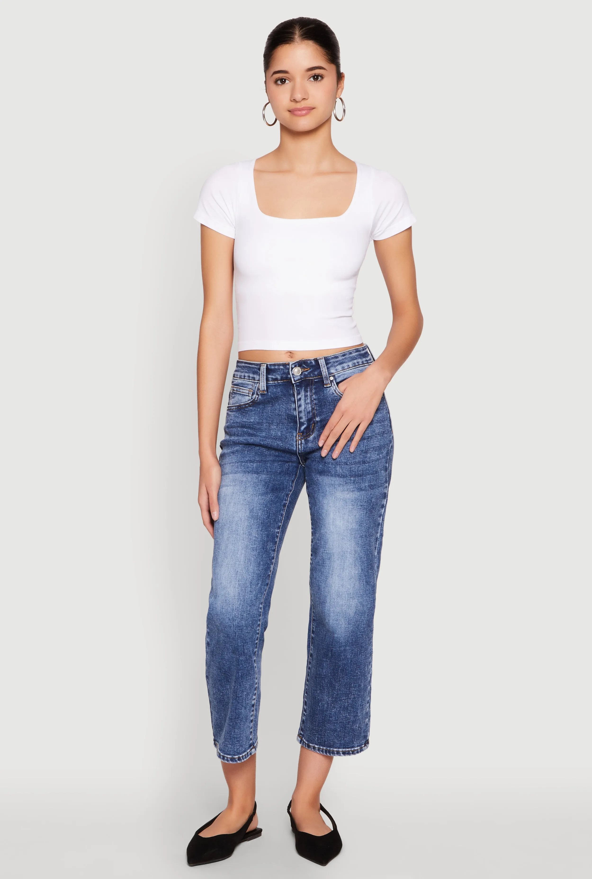 Seamless Square Neck Crop Top sold by Rainbow