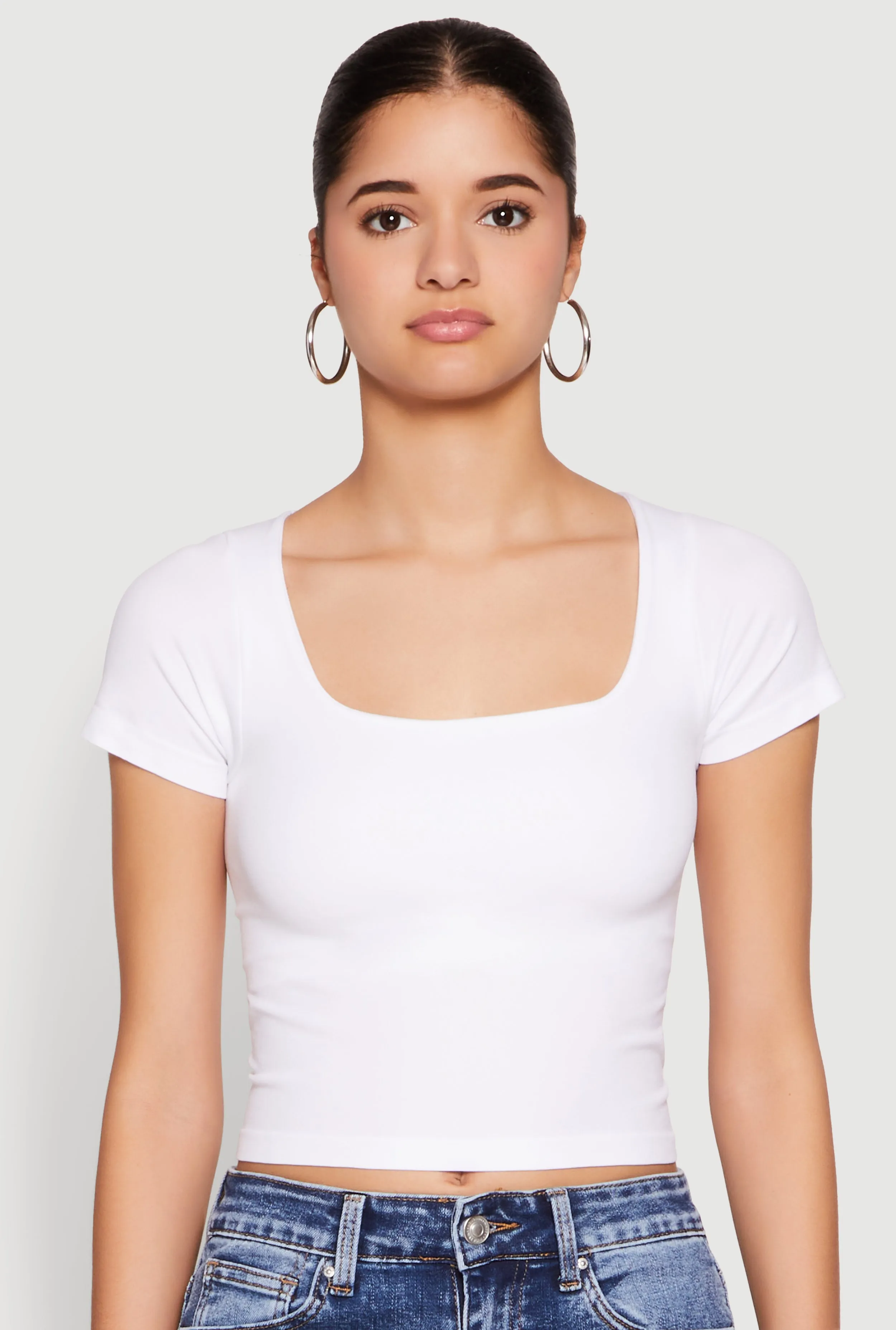 Seamless Square Neck Crop Top sold by Rainbow product image thumbnail 2