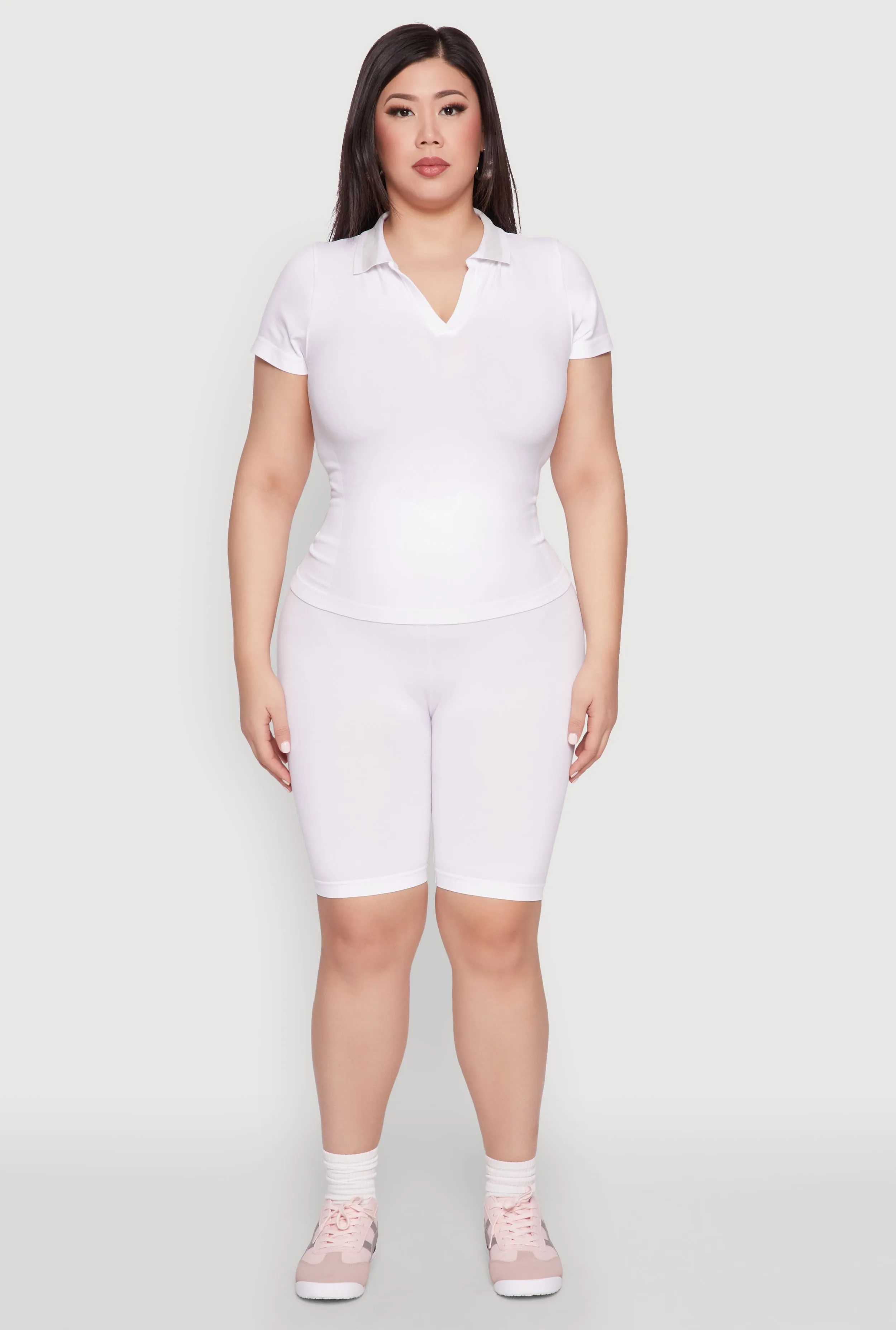 Plus Size Contrast Trim Polo Shirt sold by Rainbow product image thumbnail 2