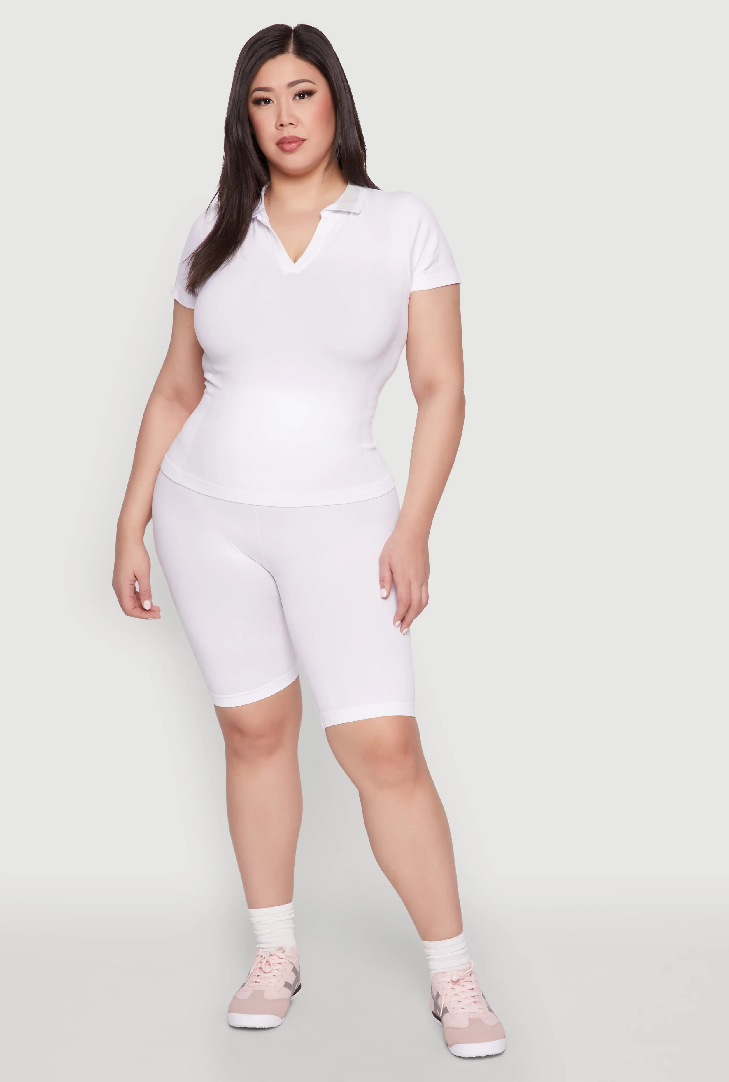 Plus Size Contrast Trim Polo Shirt sold by Rainbow product image thumbnail 3