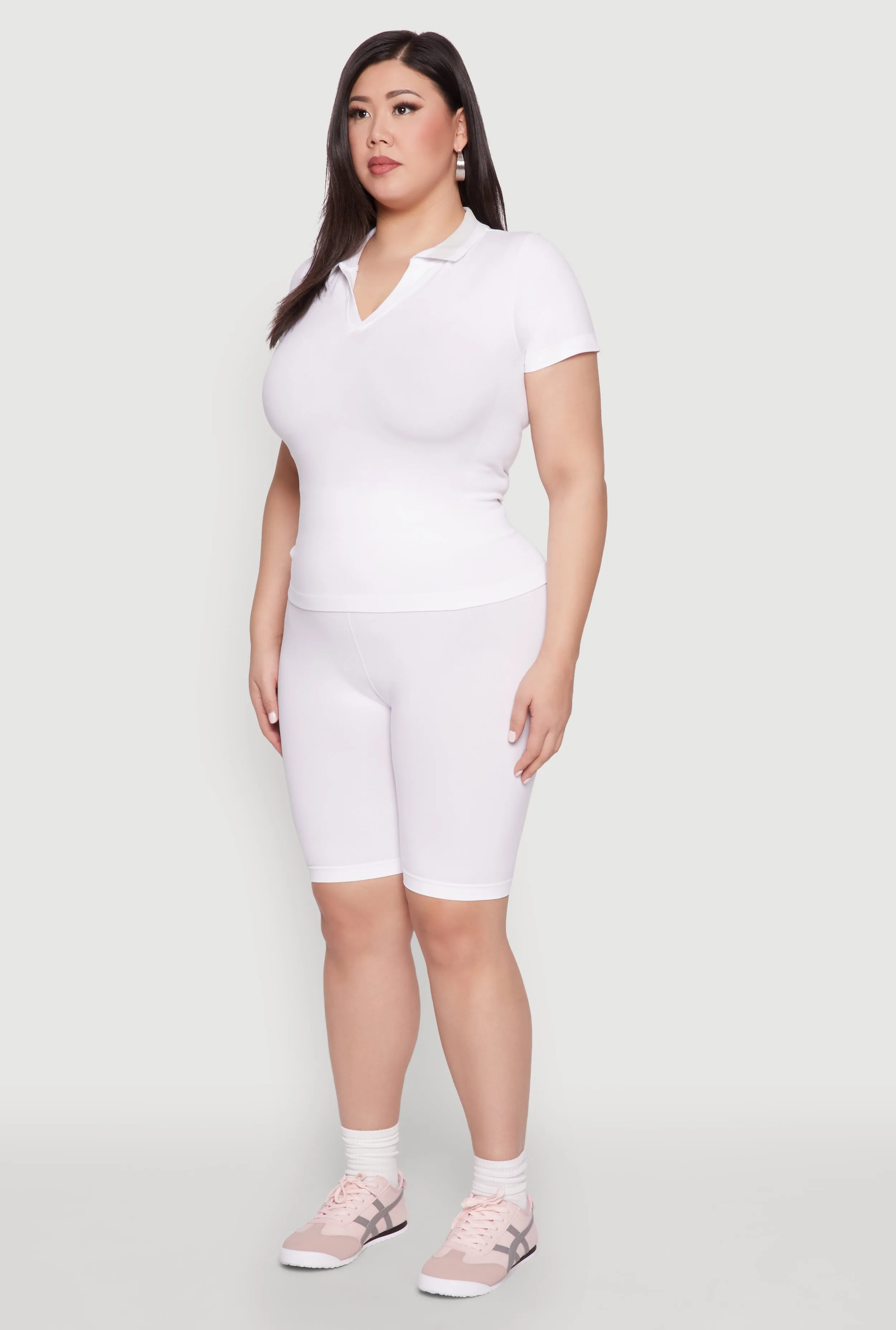 Plus Size Contrast Trim Polo Shirt sold by Rainbow product image thumbnail 5
