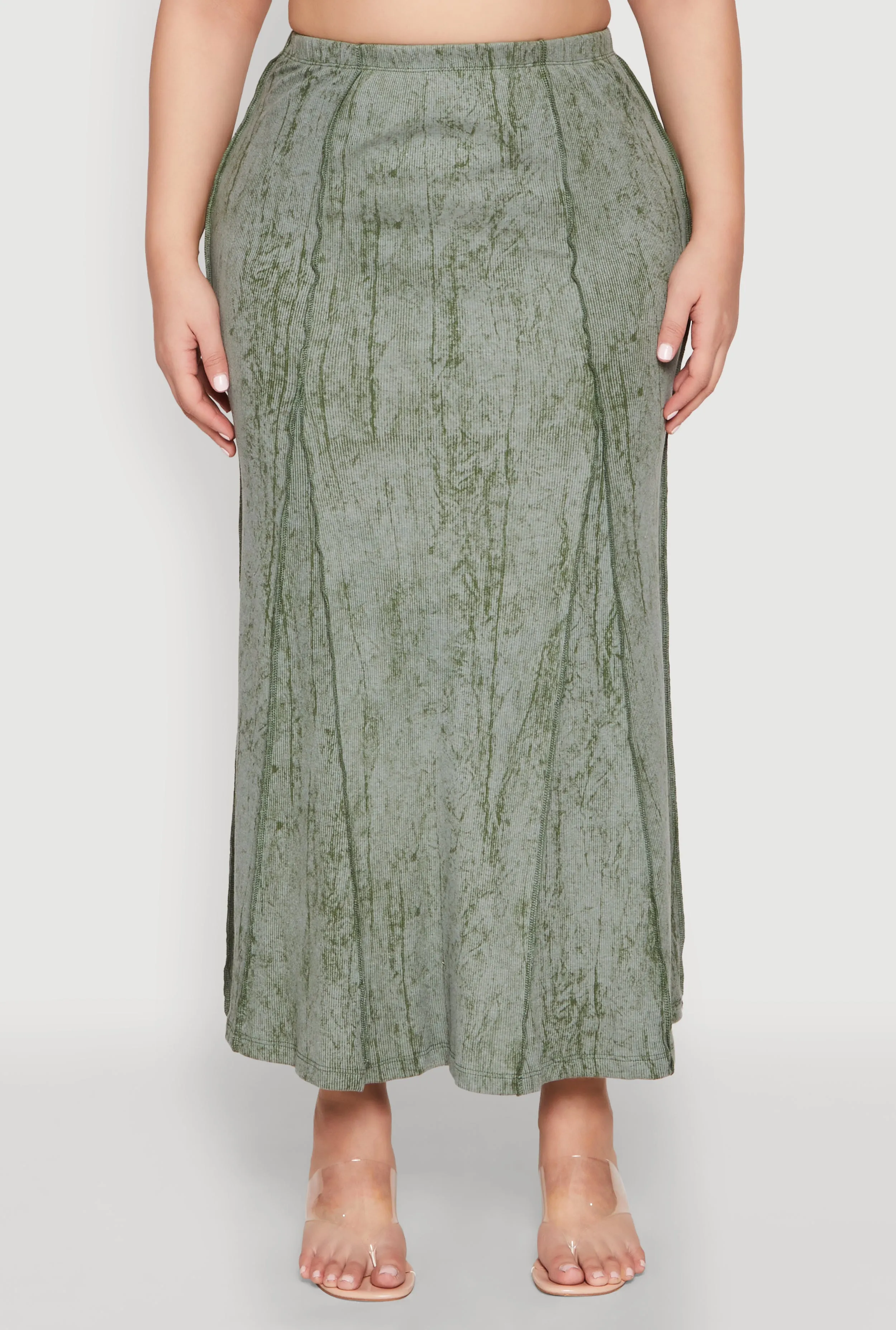 Plus Size Mineral Wash Pintuck Short Sleeve Top sold by Rainbow product image thumbnail 3