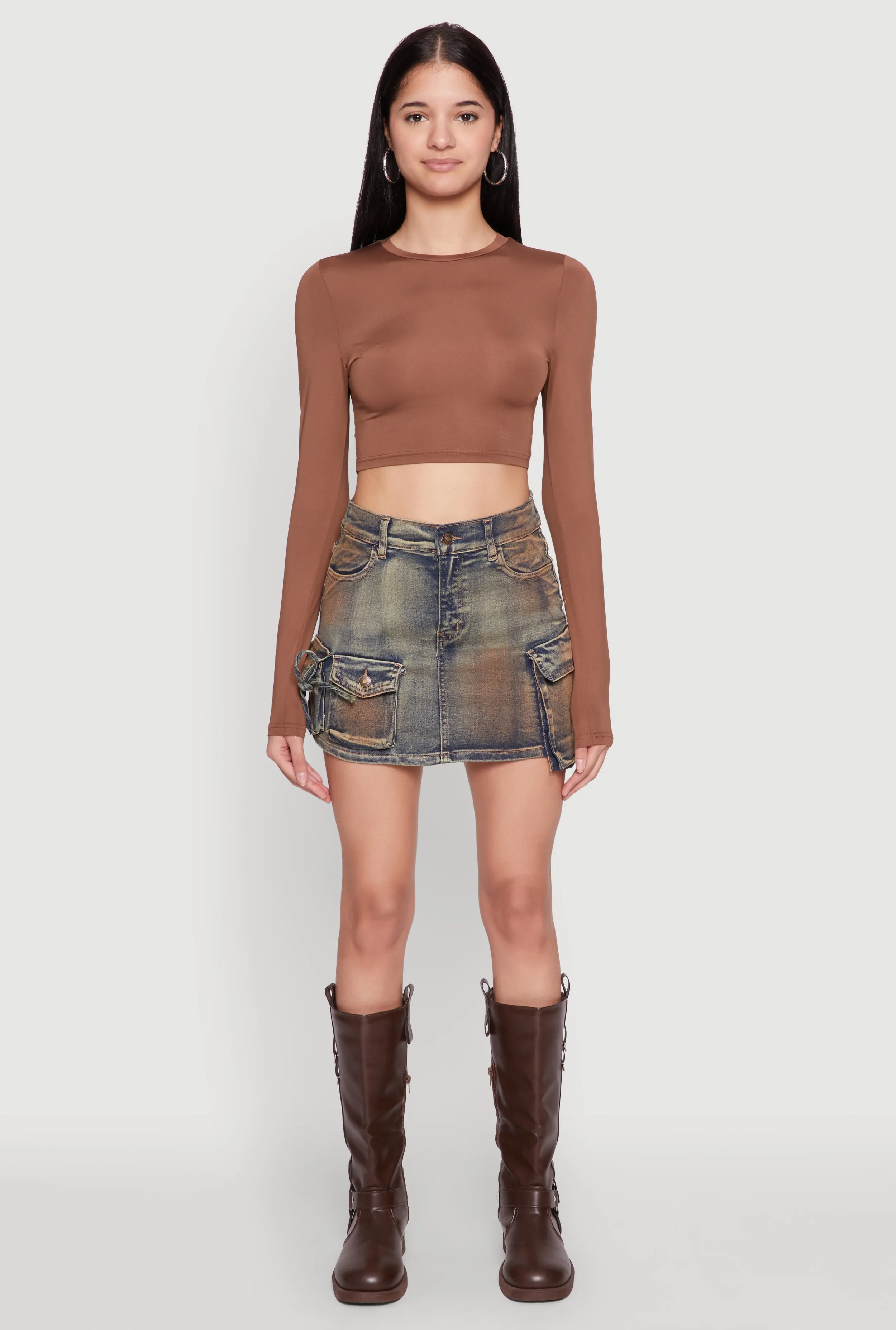 Cargo Denim Mini Skirt sold by Rainbow product image thumbnail 2
