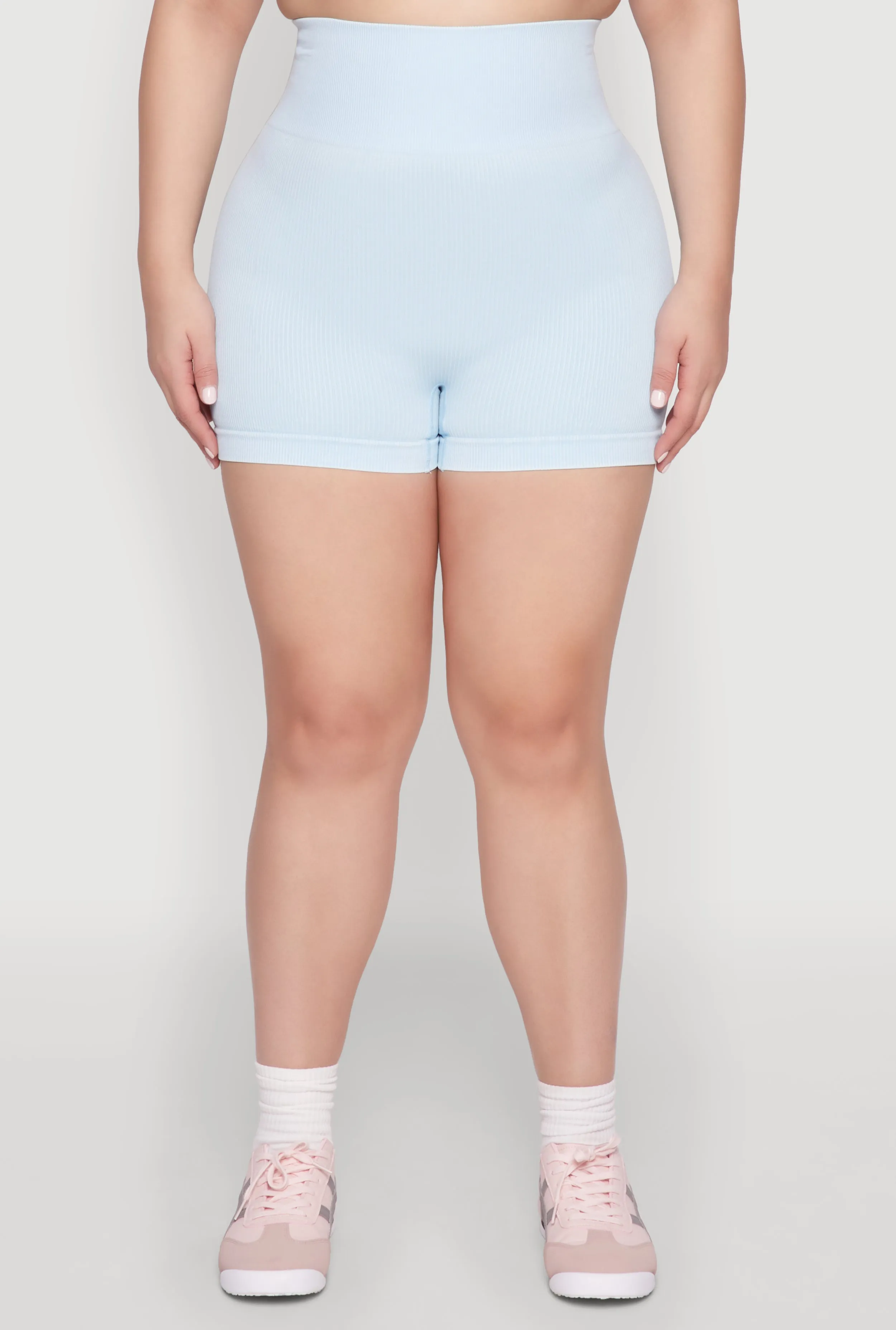 Plus Size Daisy Mineral Wash Seamless Bike Shorts sold by Rainbow product image thumbnail 3