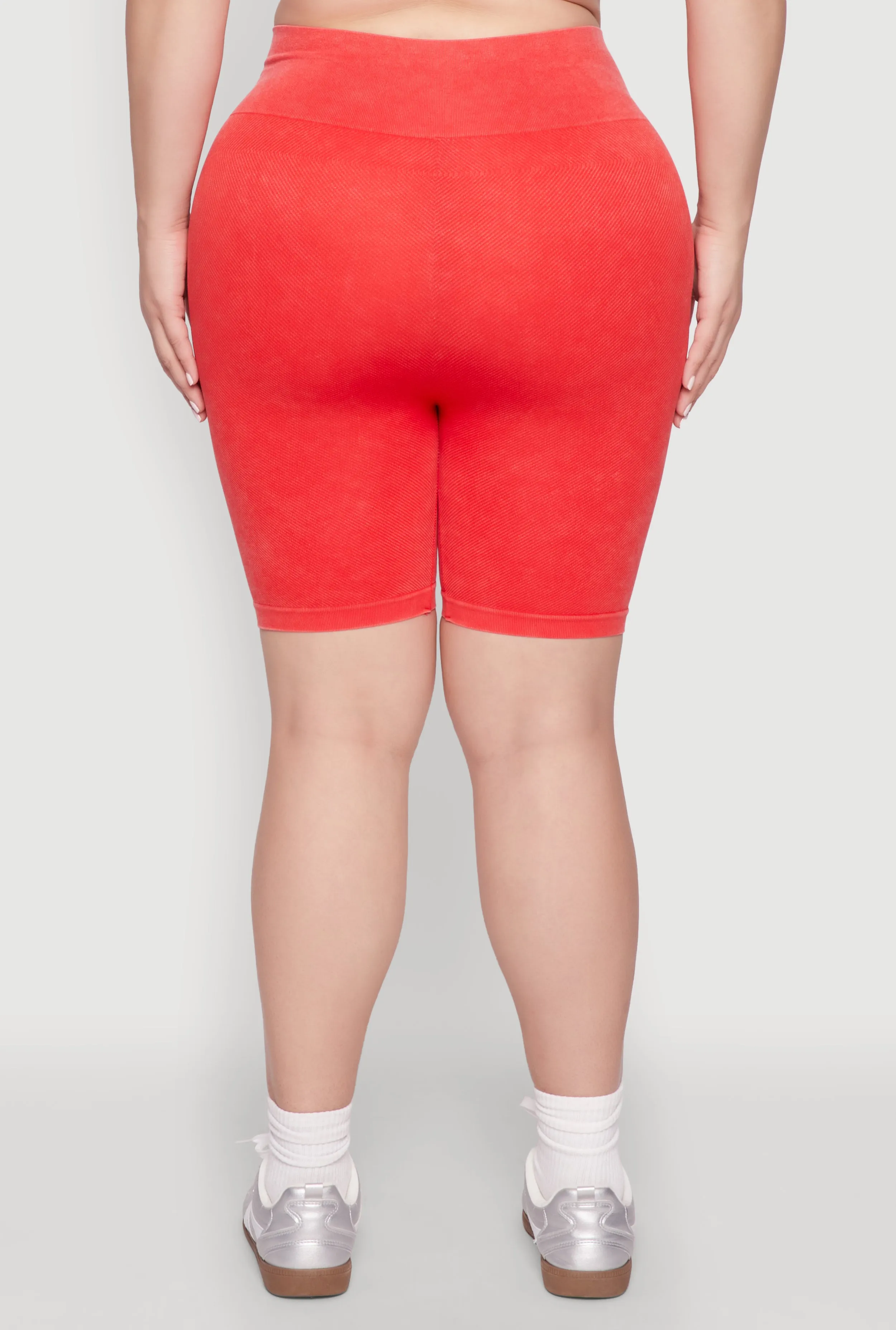 Plus Size Mineral Wash Biker Shorts sold by Rainbow product image thumbnail 5